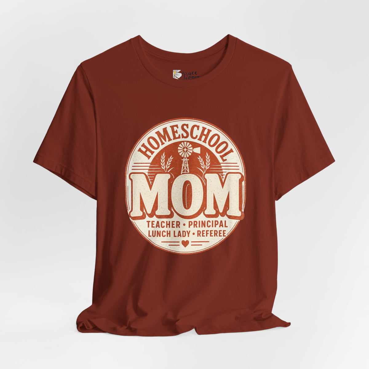 Homeschool Mom T-Shirt – "Teacher • Principal • Lunch Lady • Referee" Tee