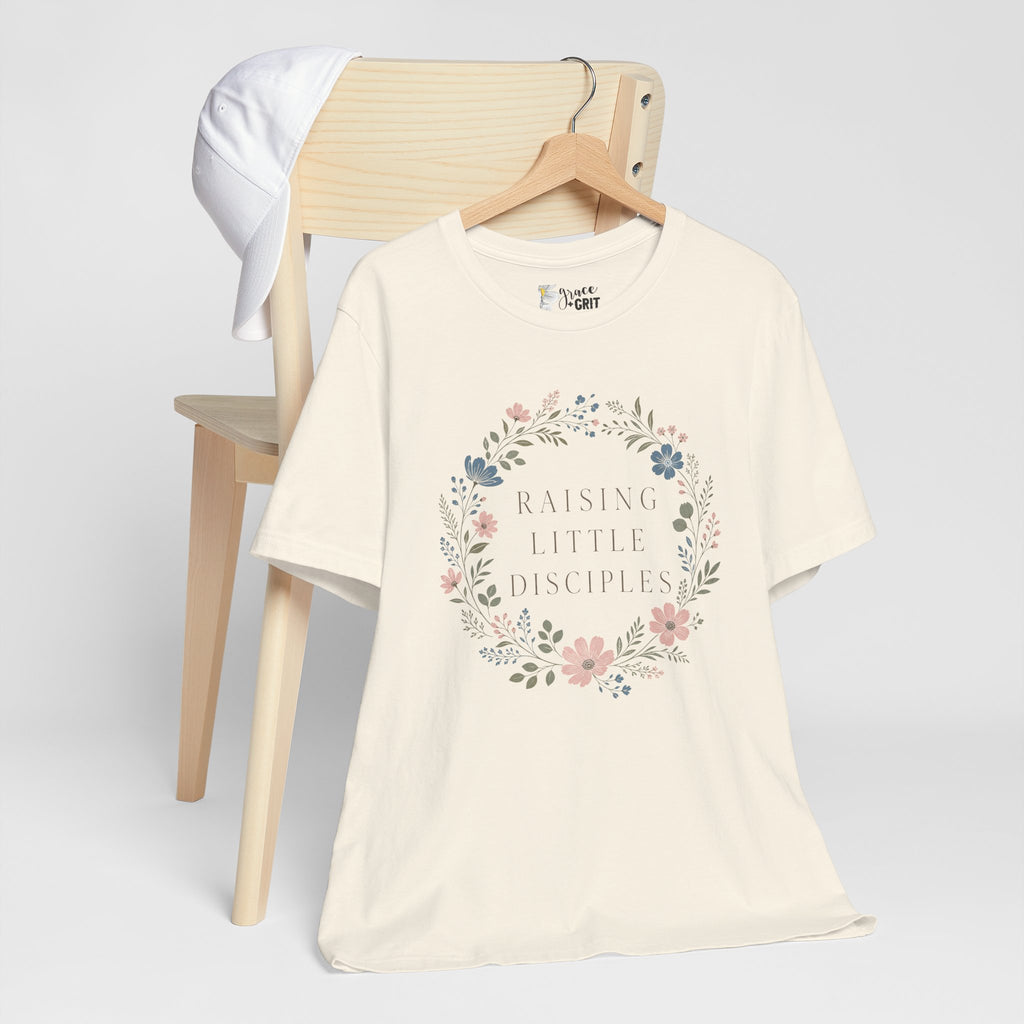 T-Shirt — "Raising Little Disciples" Floral Kids Ministry Tee