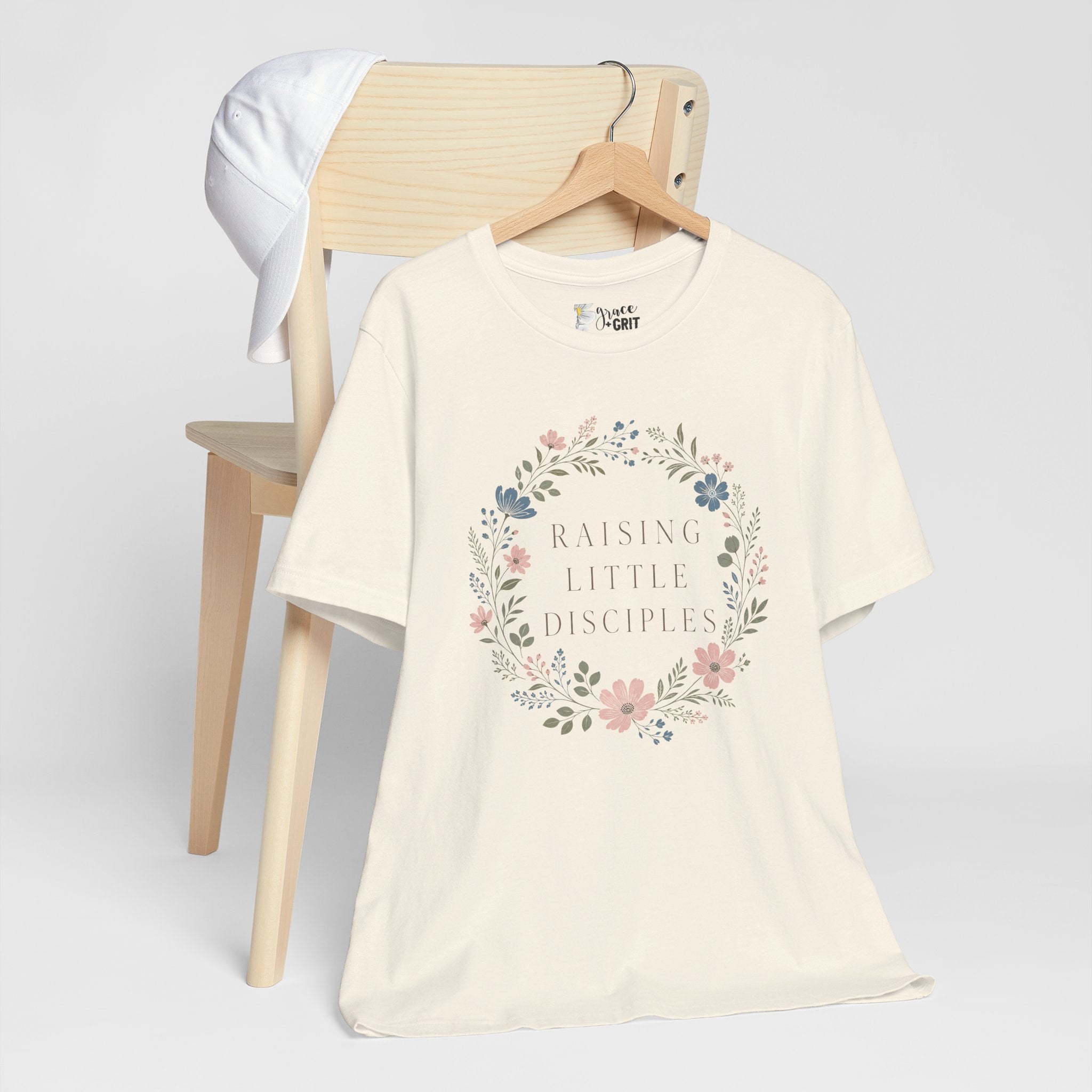 T-Shirt — "Raising Little Disciples" Floral Kids Ministry Tee