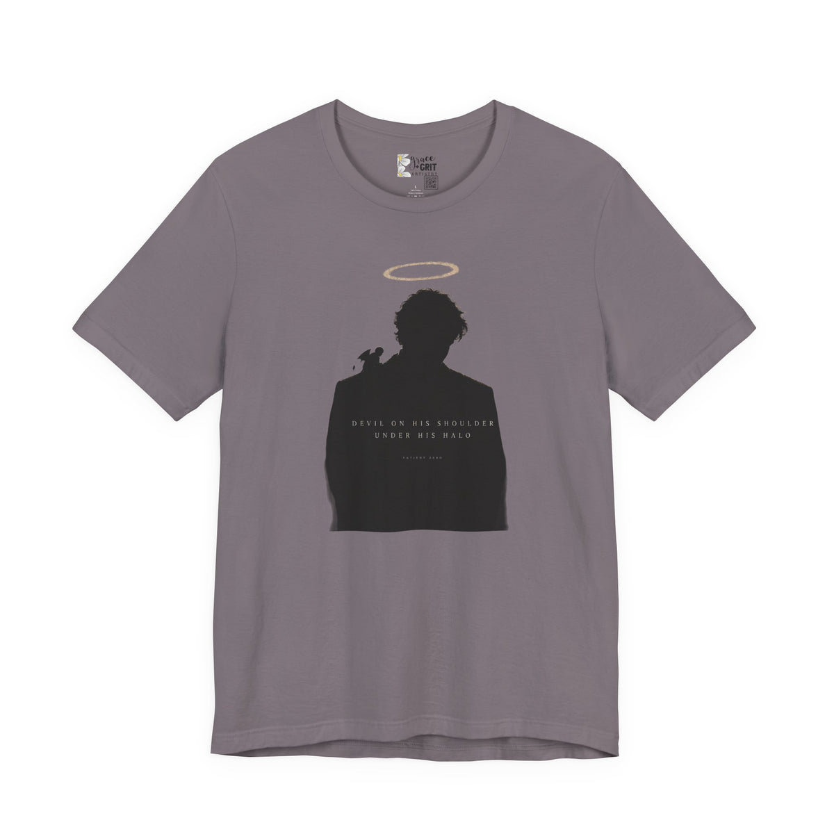 Silhouette Halo Tee — 'Angels Are All Around Us' Graphic T-Shirt