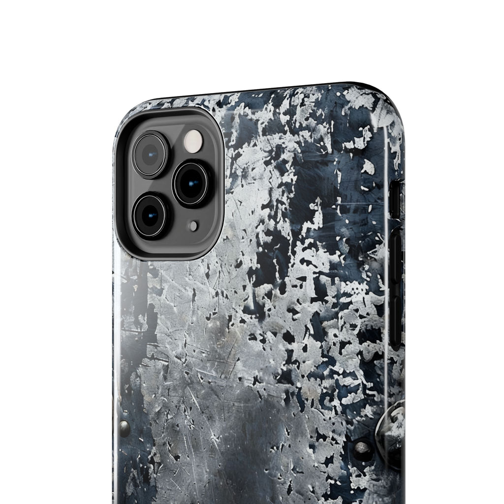 Rugged Distressed Metal Phone Case — Industrial Grunge iPhone Cover