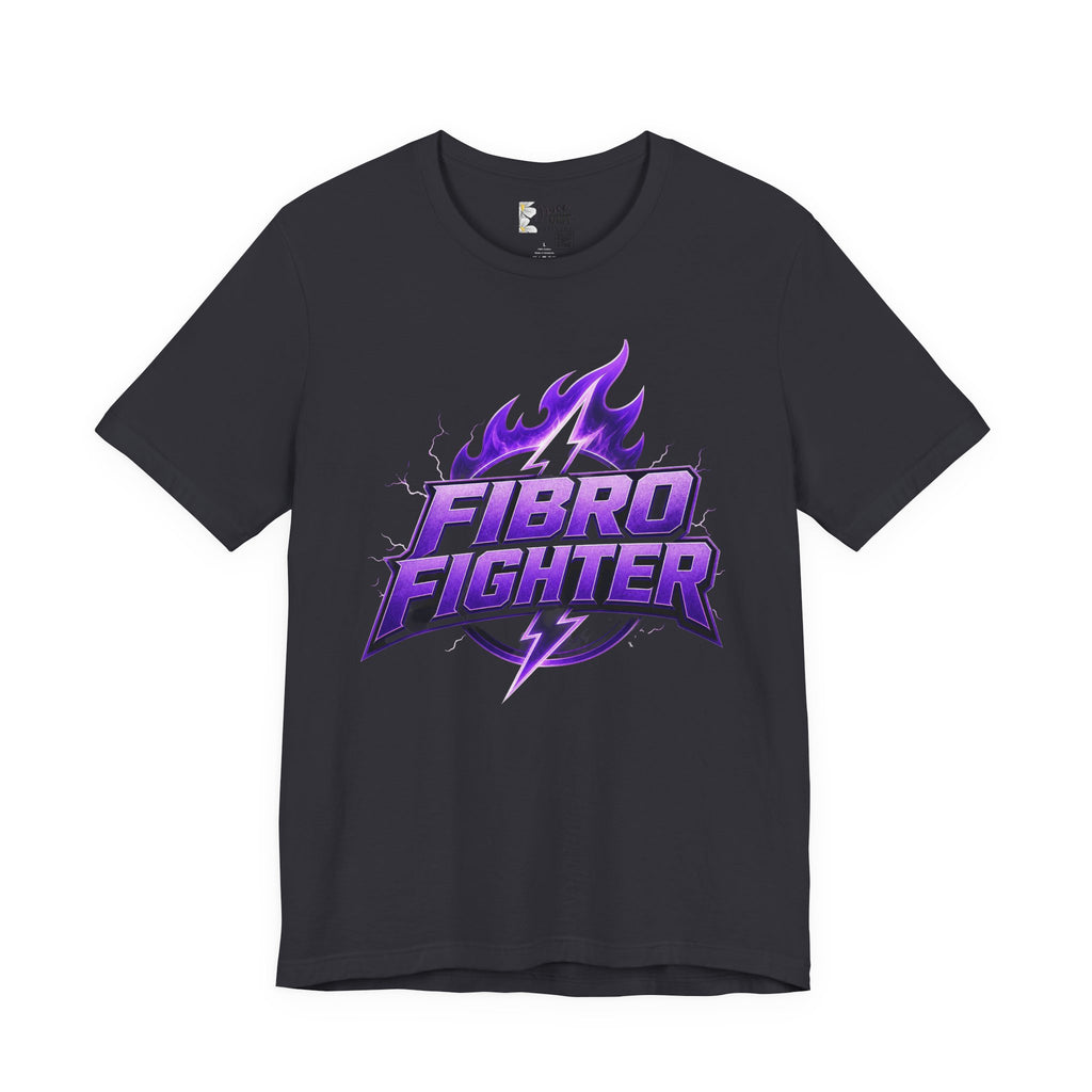 Fibro Fighter T-Shirt – Chronic Illness Awareness Tee (Purple Flame Design)
