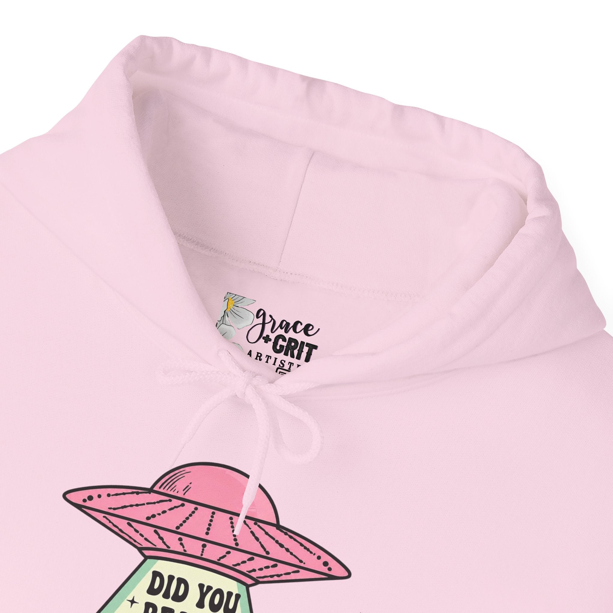 Alien UFO Hoodie — "Did You Really Beam Me Up?" Cute Retro Graphic Sweatshirt