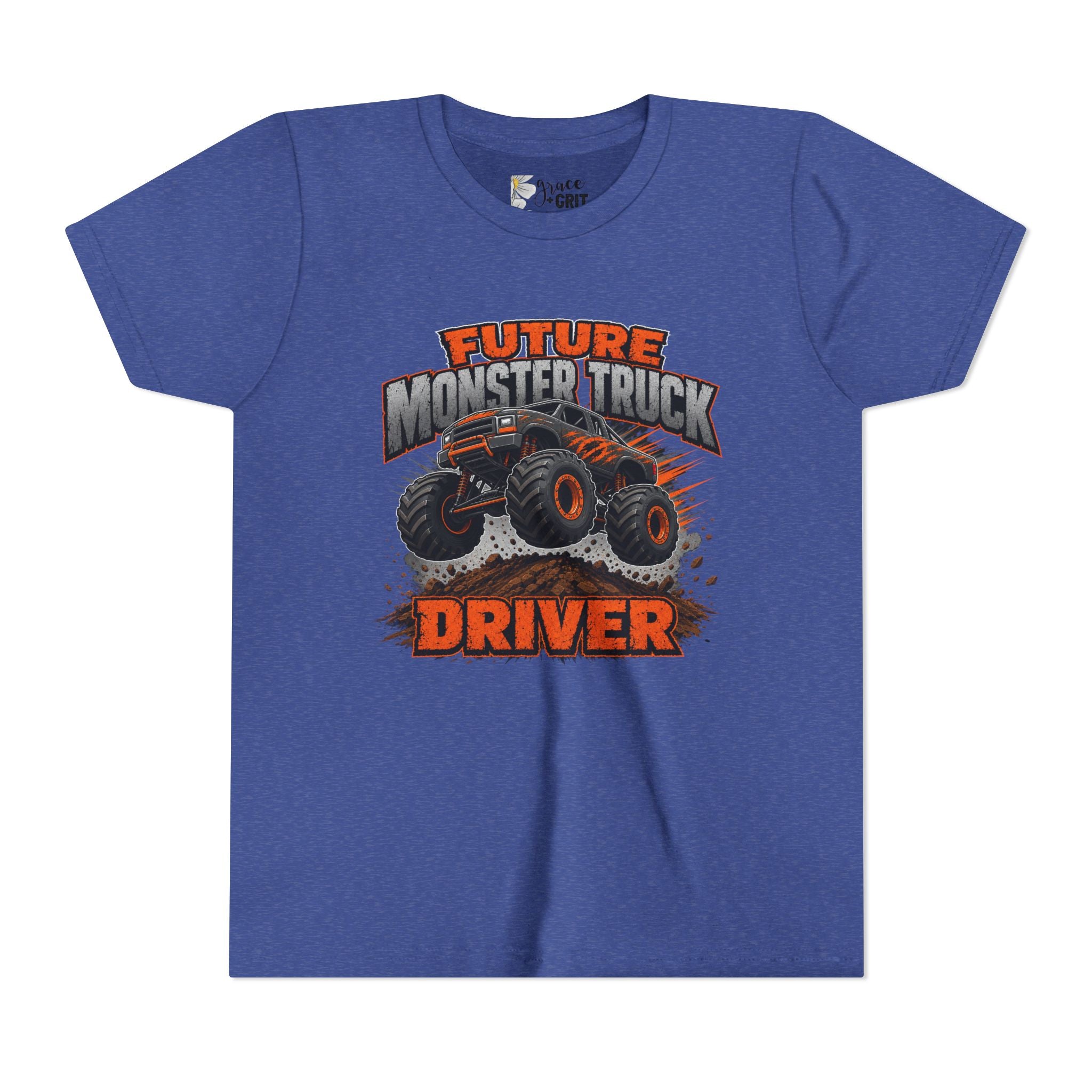 Future Monster Truck Driver Youth Tee — Kids Graphic Truck Shirt for Little Fans