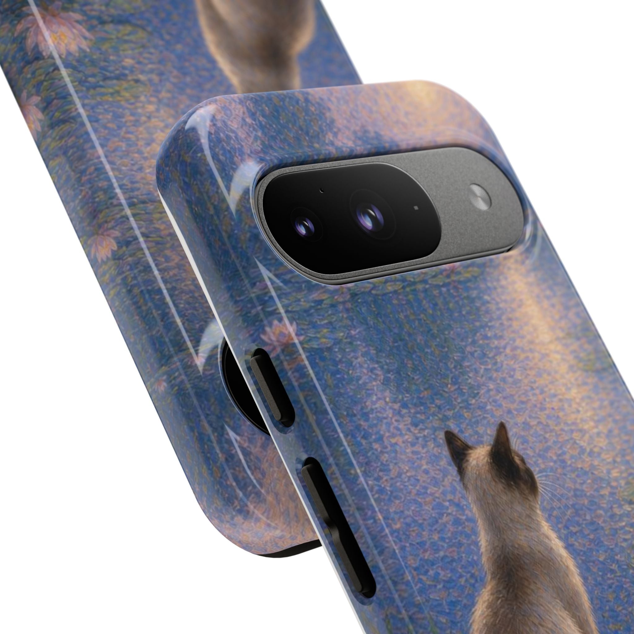 Cat Moonlight Phone Case — Serene Siamese by Lily Pond