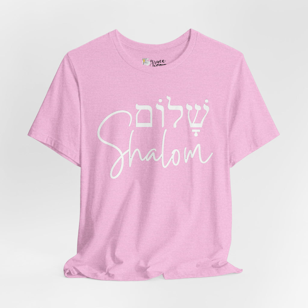 Shalom T-Shirt — Hebrew Peace Script Tee
