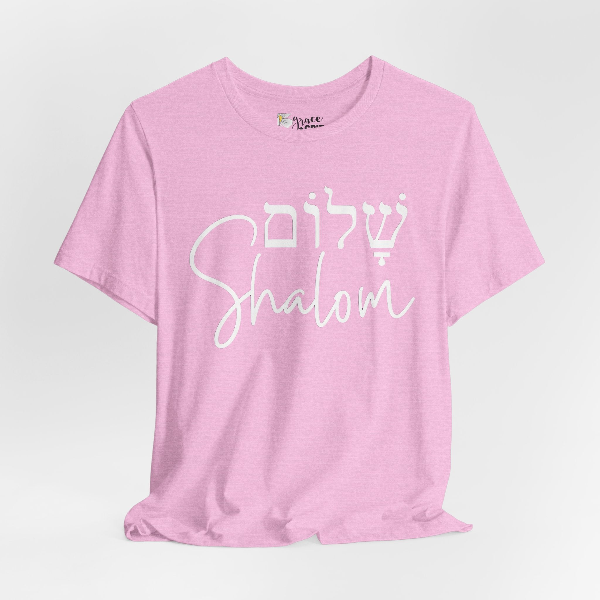 Shalom T-Shirt — Hebrew Peace Script Tee