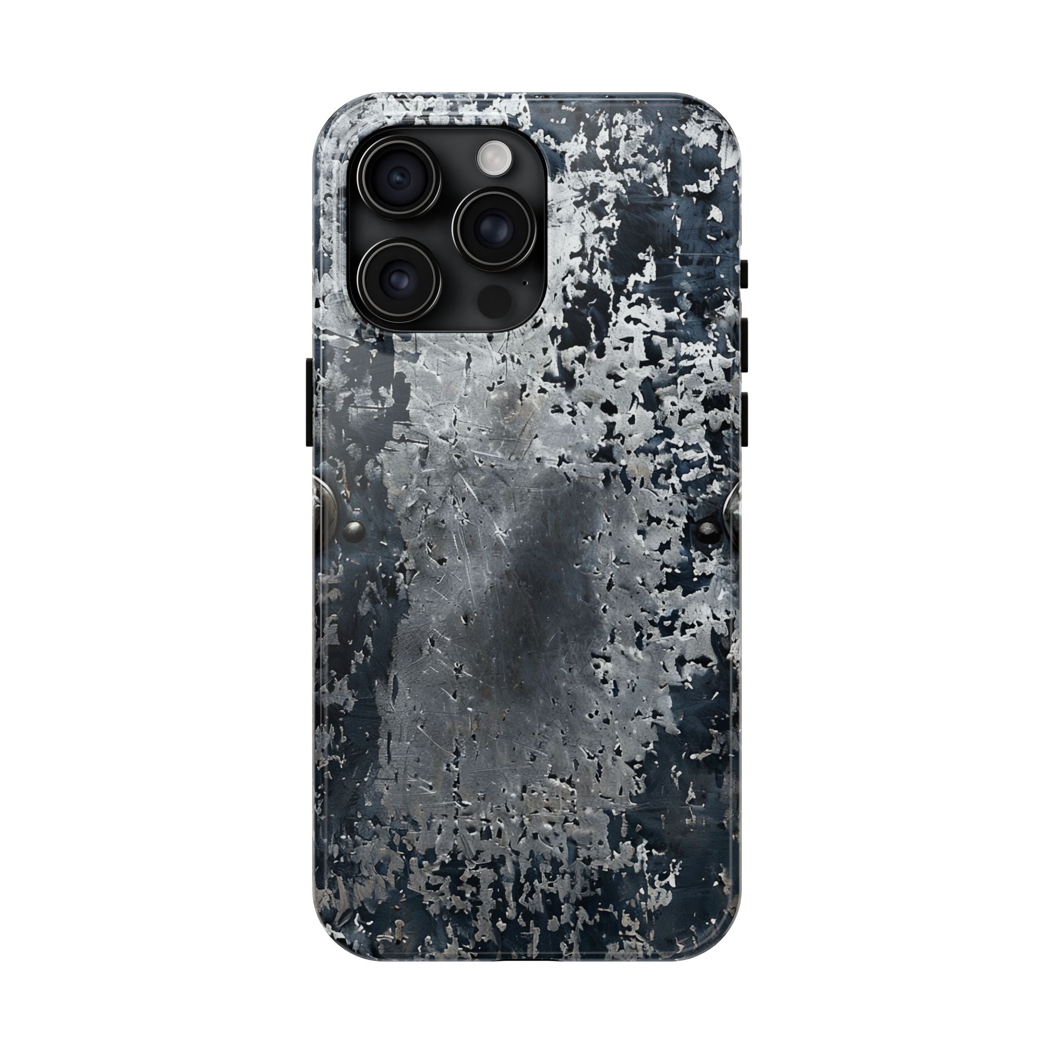 Rugged Distressed Metal Phone Case — Industrial Grunge iPhone Cover