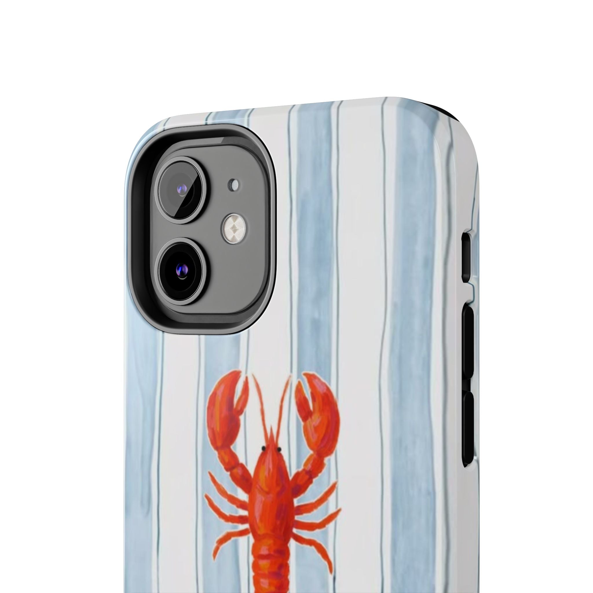 Lobster Stripe Tough Phone Case — Coastal Nautical Protective Cover