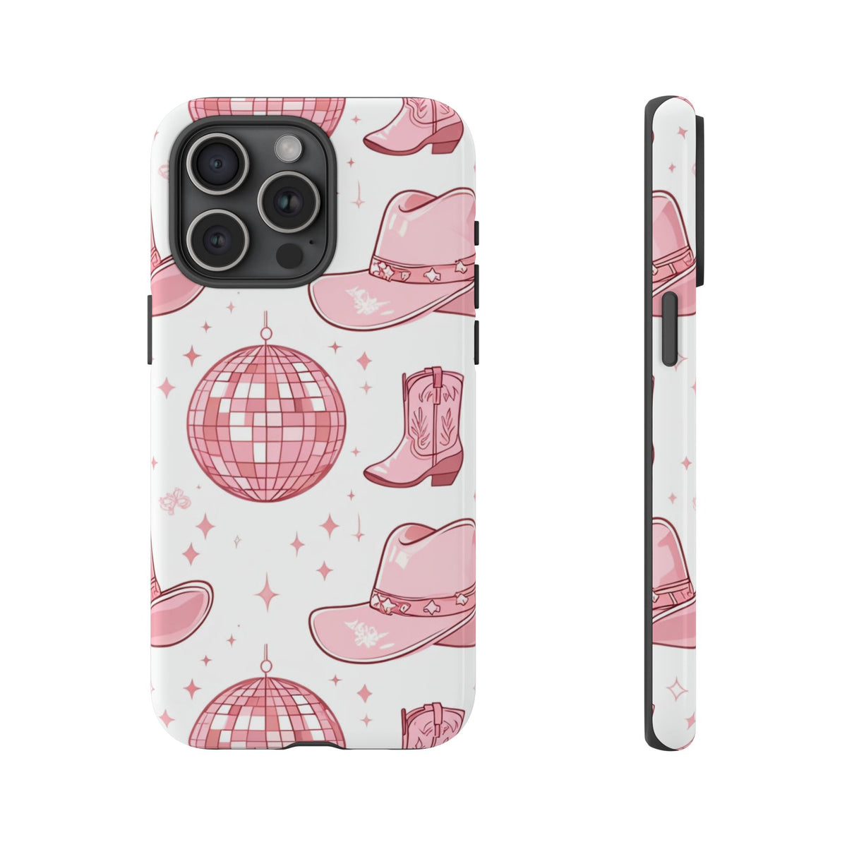Pink Cowboy Boots & Disco Balls Tough Phone Case