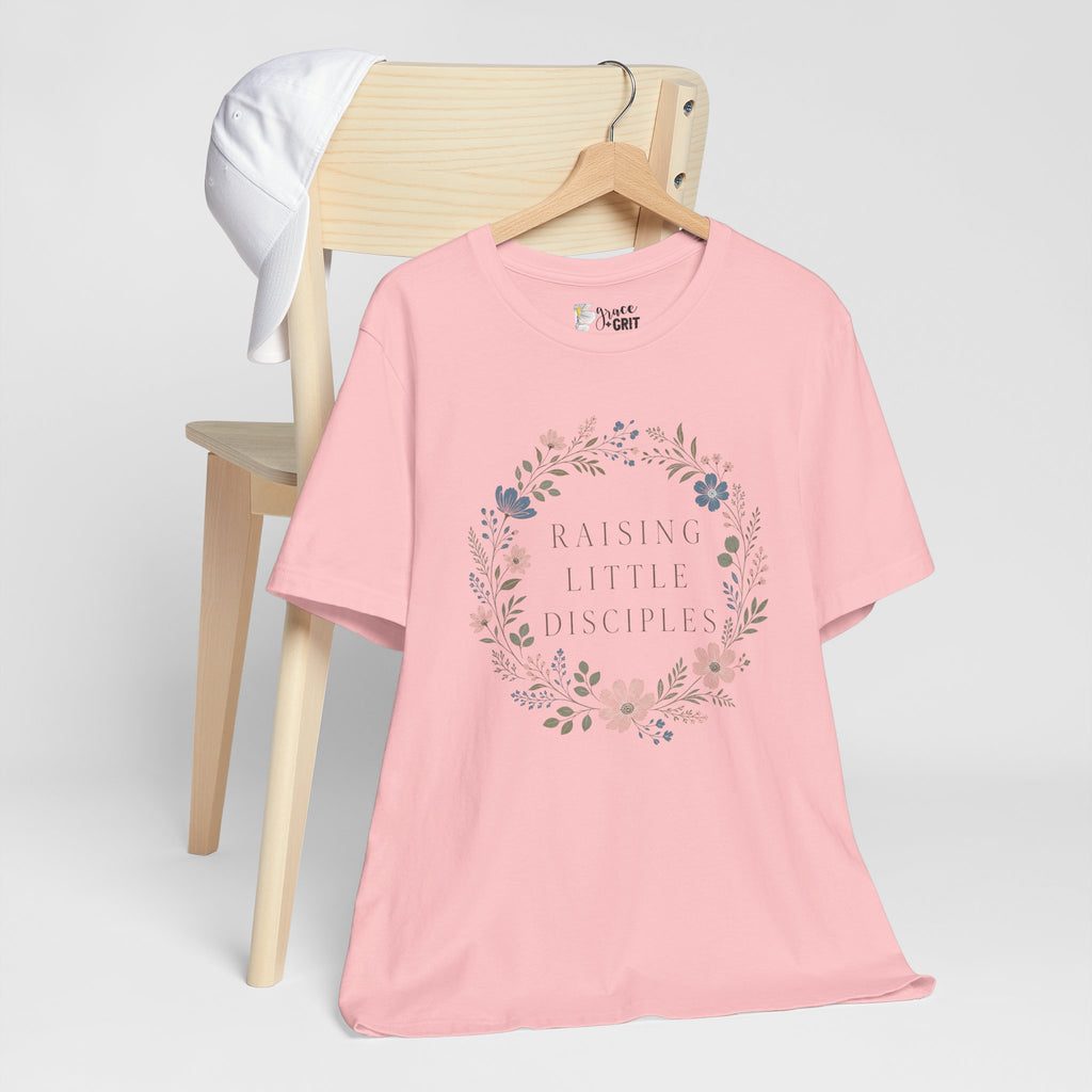 T-Shirt — "Raising Little Disciples" Floral Kids Ministry Tee