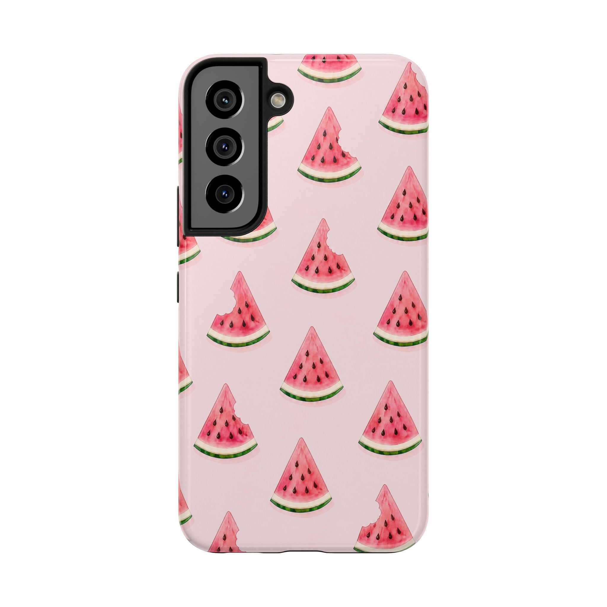 Watermelon Slice Tough Phone Case — Pink Fruit Pattern, Summer Phone Cover