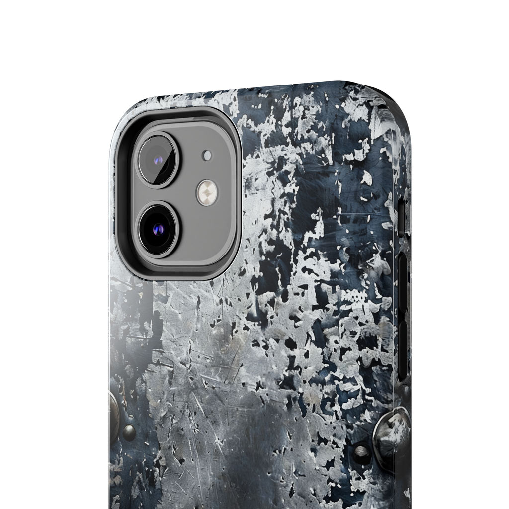 Rugged Distressed Metal Phone Case — Industrial Grunge iPhone Cover