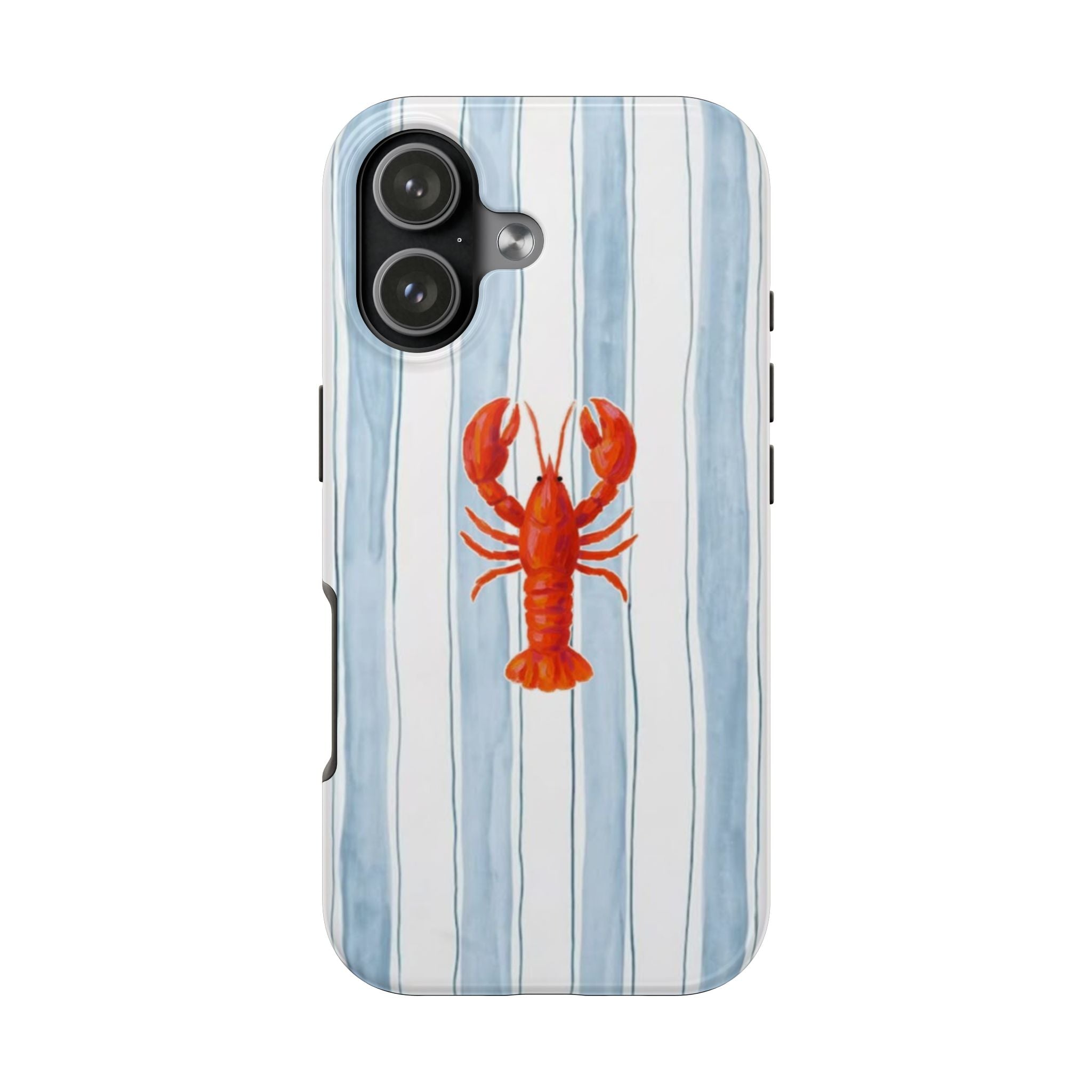 Lobster Stripe Tough Phone Case — Coastal Nautical Protective Cover