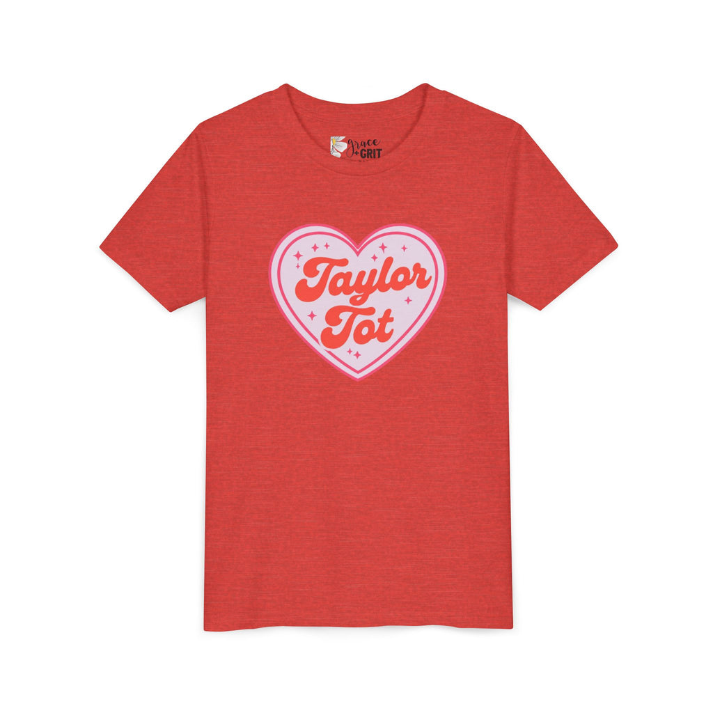 Youth Tee — "Taylor Tot" Pink Heart Kids Shirt