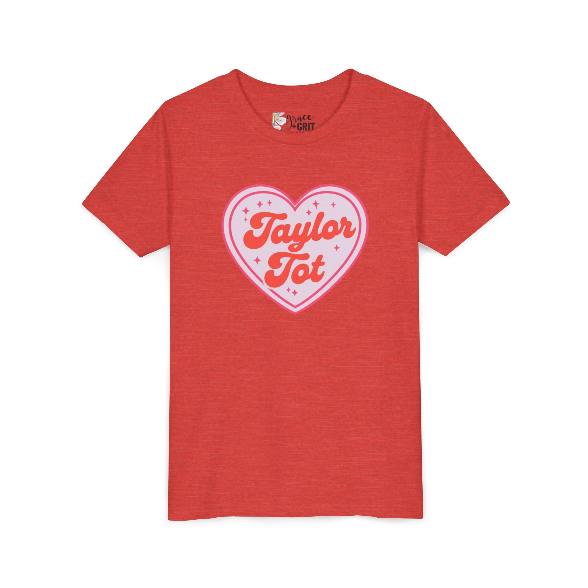 Youth Tee — "Taylor Tot" Pink Heart Kids Shirt
