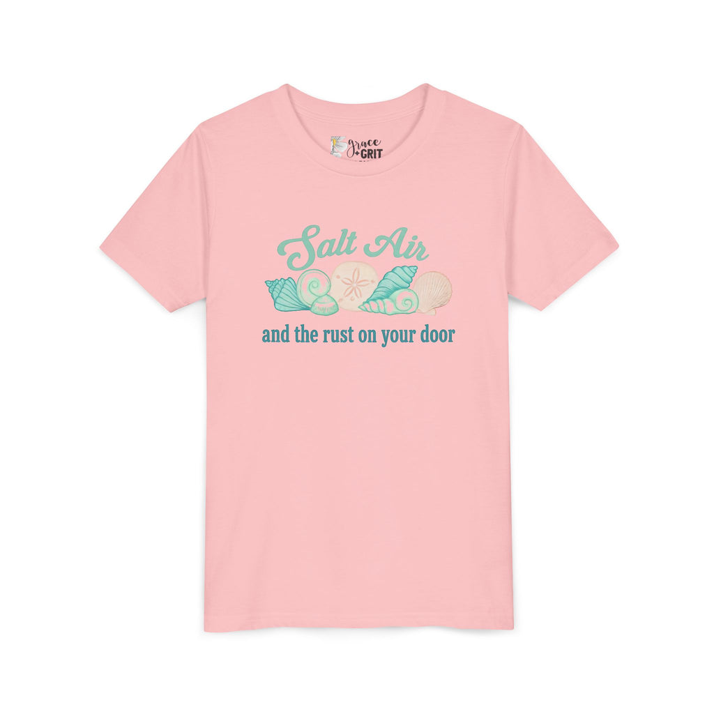Salt Air seashells and the rust on your door Youth Tee | beach coastal design