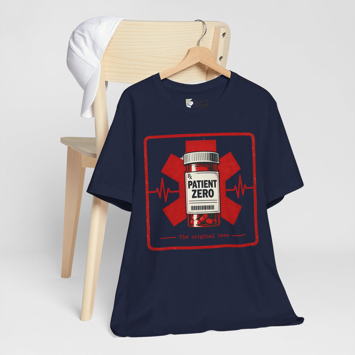 Patient Zero Tee – Medical Biohazard Pill Bottle Graphic T-Shirt