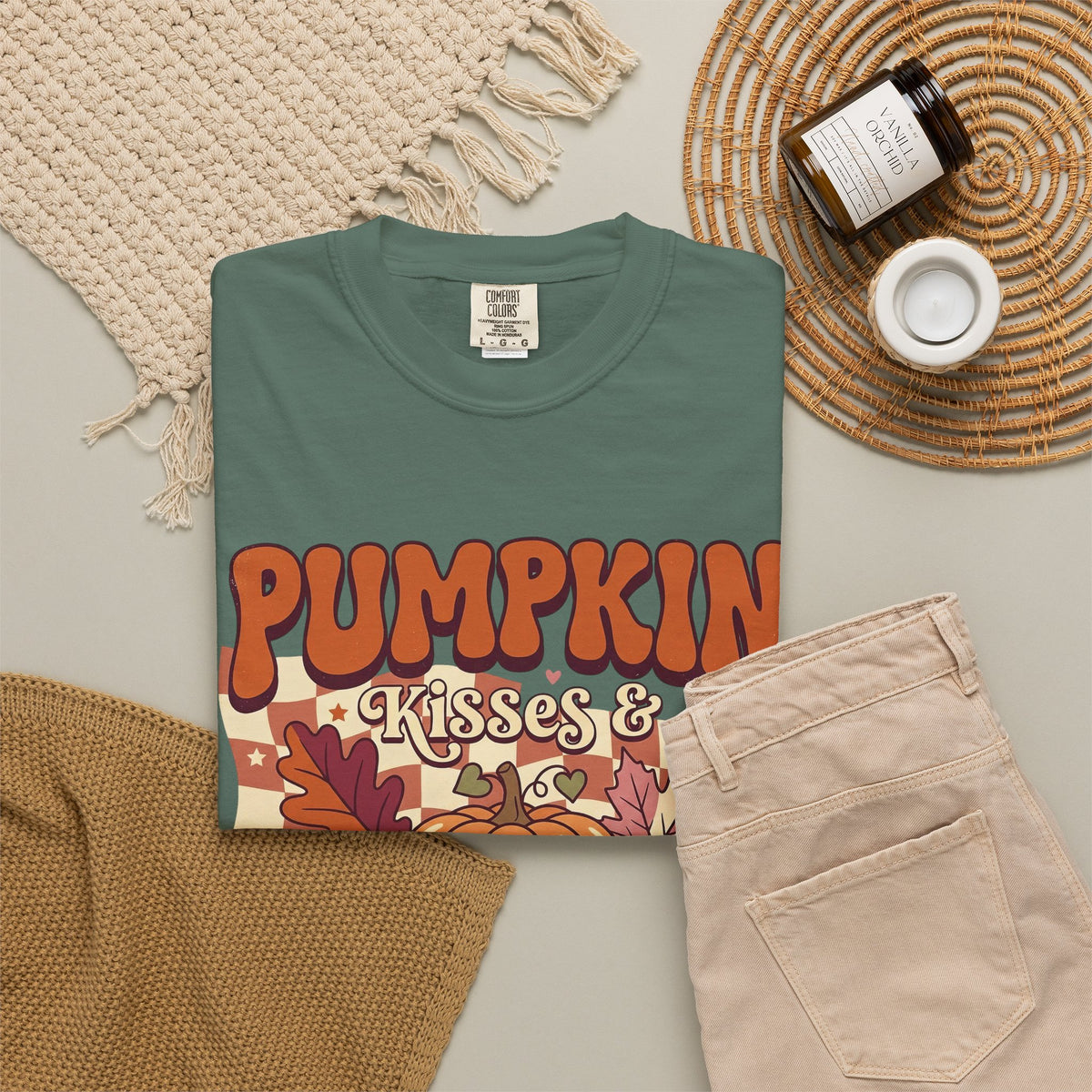 Pumpkin Kisses & Autumn Wishes Fall T-Shirt