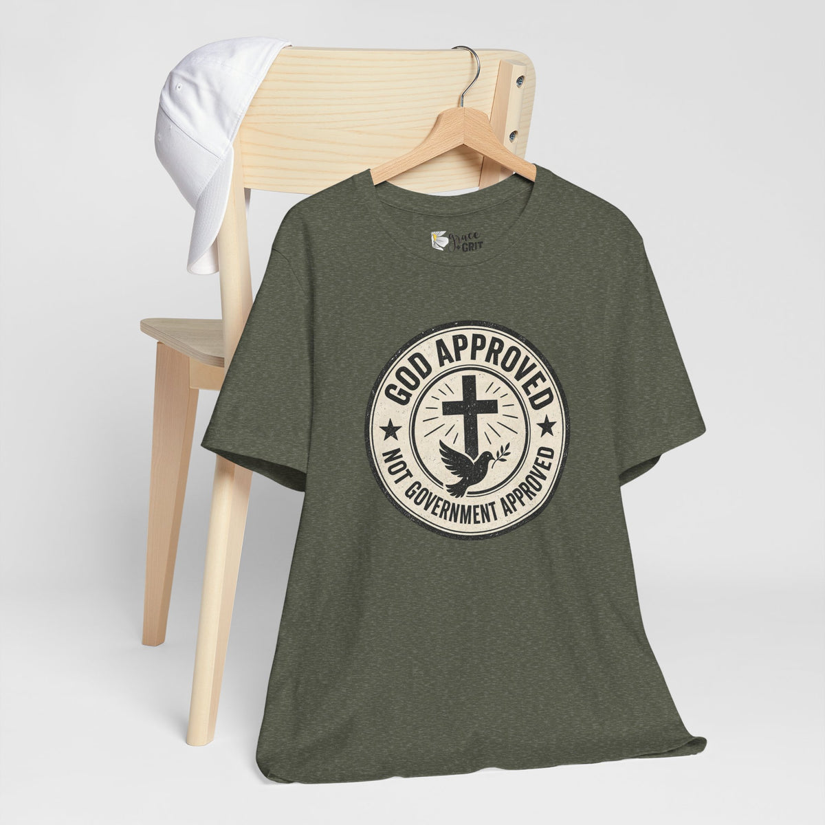 God Approved T‑Shirt – “God Approved Not Government Approved” Faith Graphic Tee