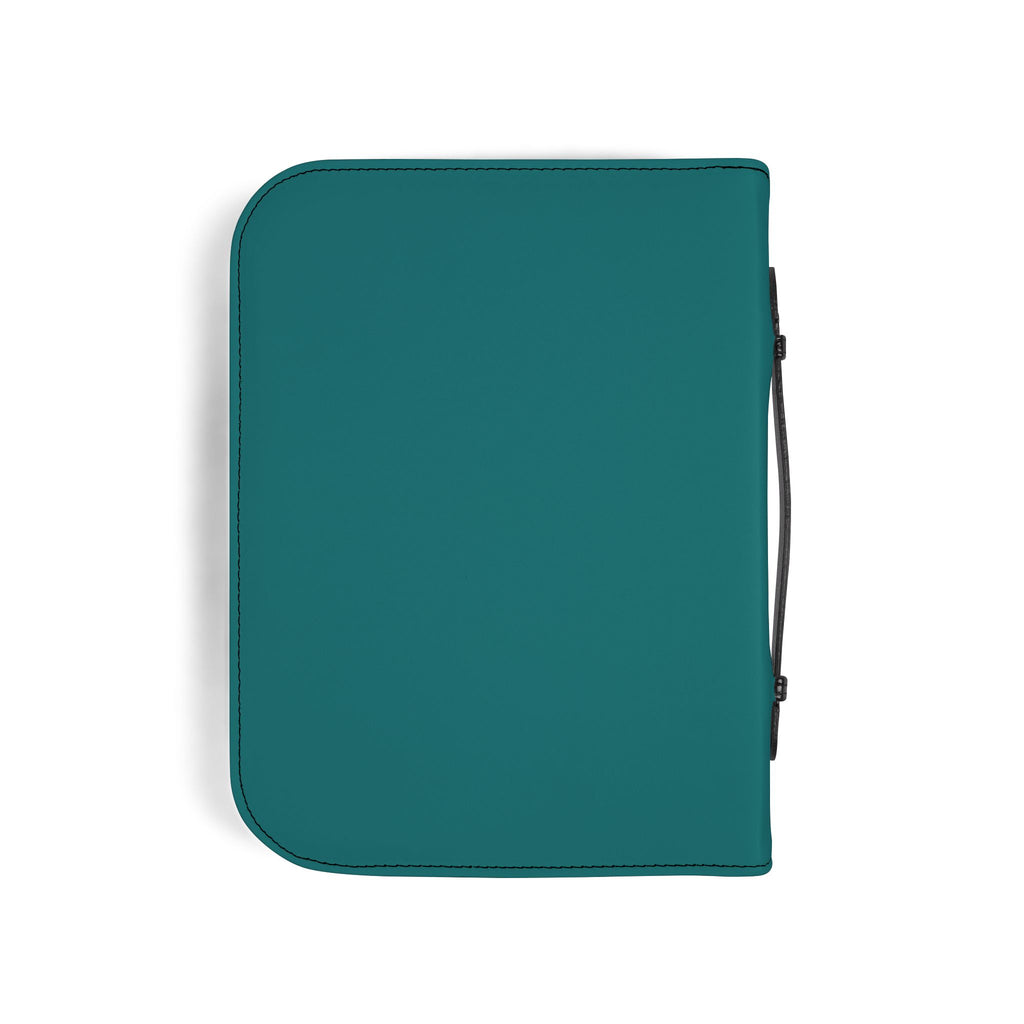 Bible Cover — "Make Heaven Crowded" Zippered Teal Bible Case