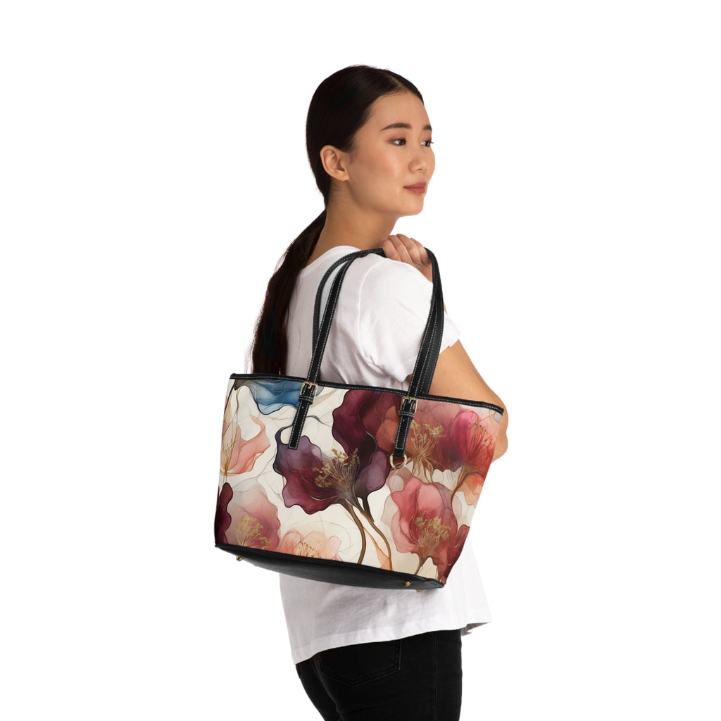 Floral PU Leather Shoulder Bag