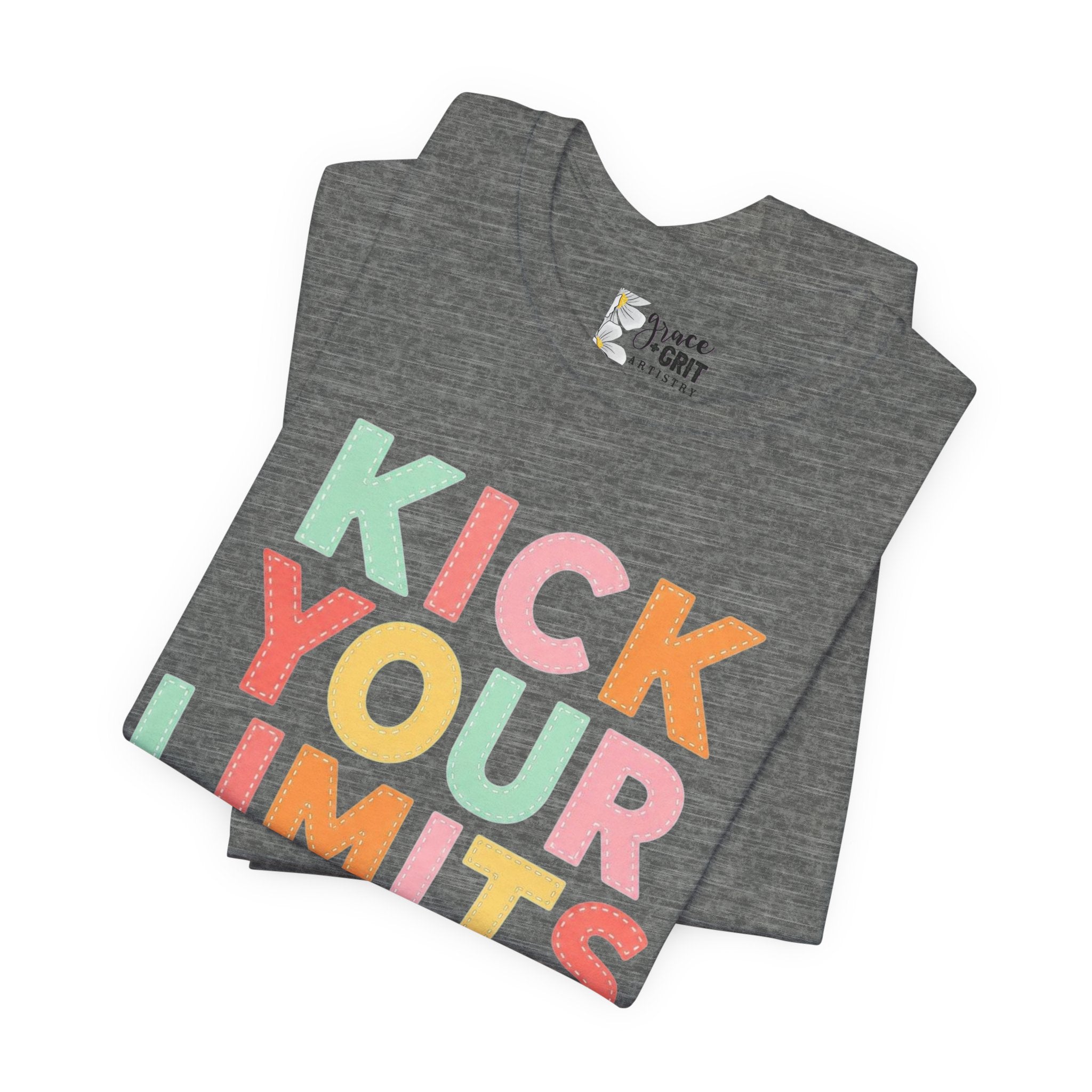Kick Your Limits T-Shirt | Motivational Martial Arts Graphic Tee