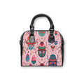 Egyptian Scarab & Botanical Shoulder Handbag