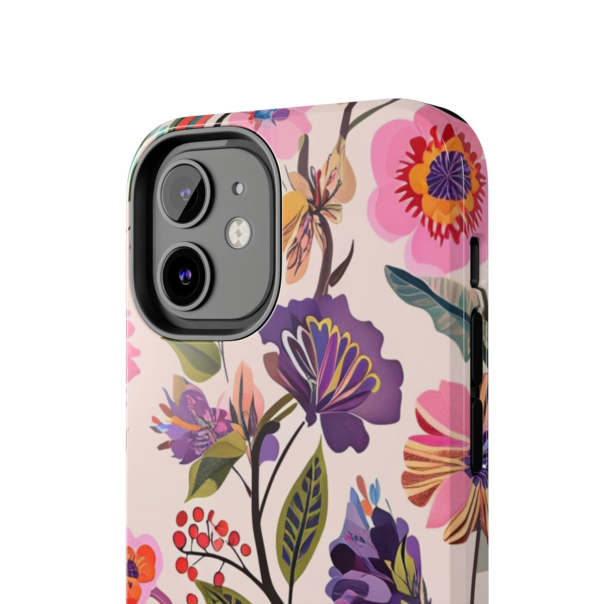 Floral Tough Phone Case – Colorful Botanical Flower Design