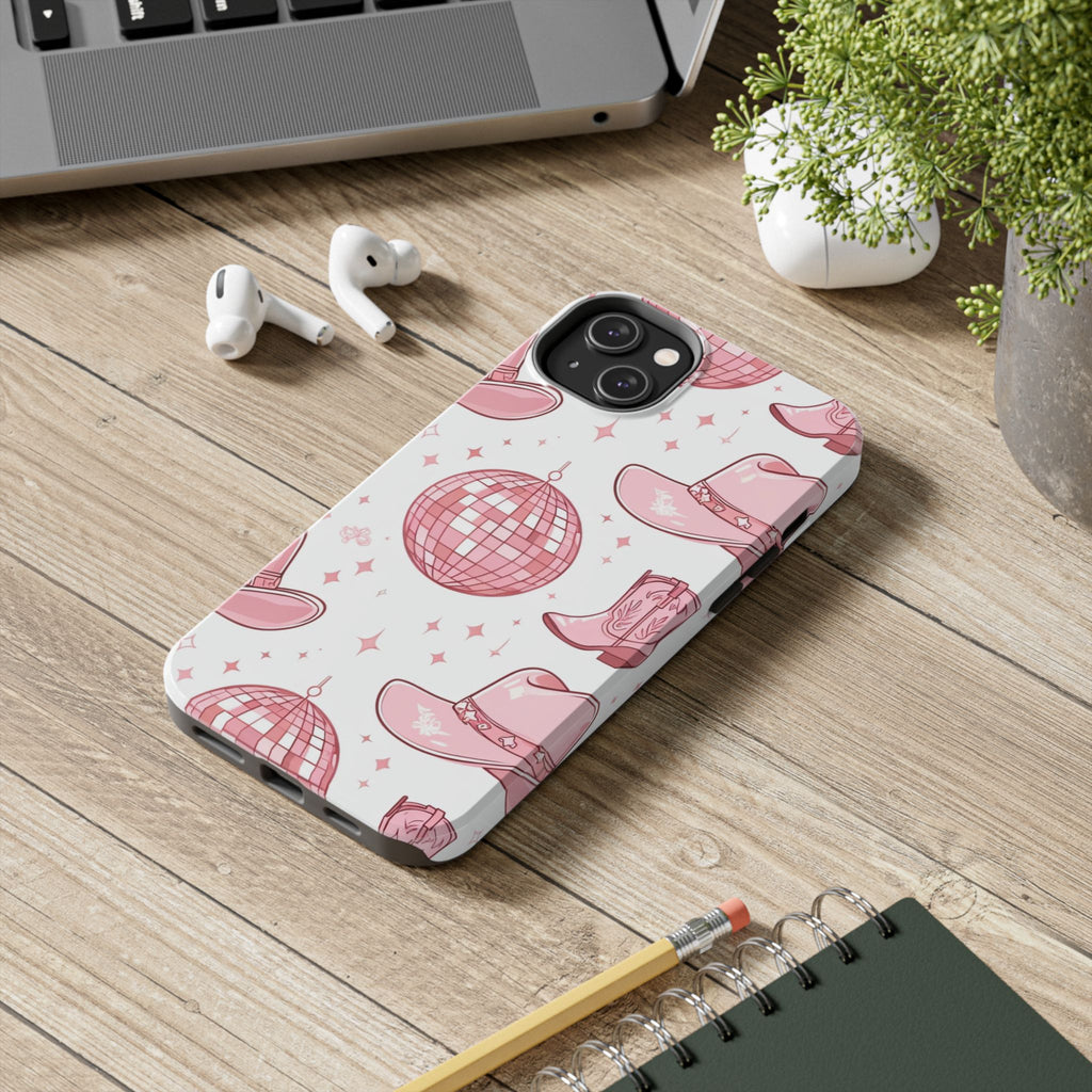 Pink Cowgirl Disco Phone Case