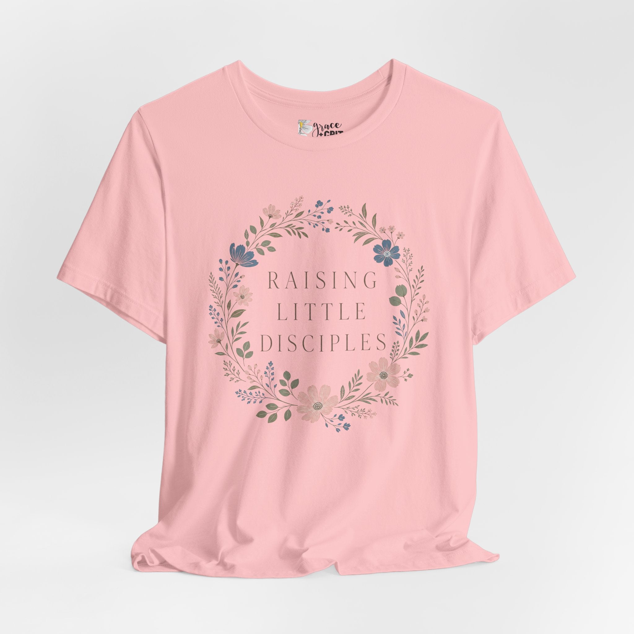 T-Shirt — "Raising Little Disciples" Floral Kids Ministry Tee