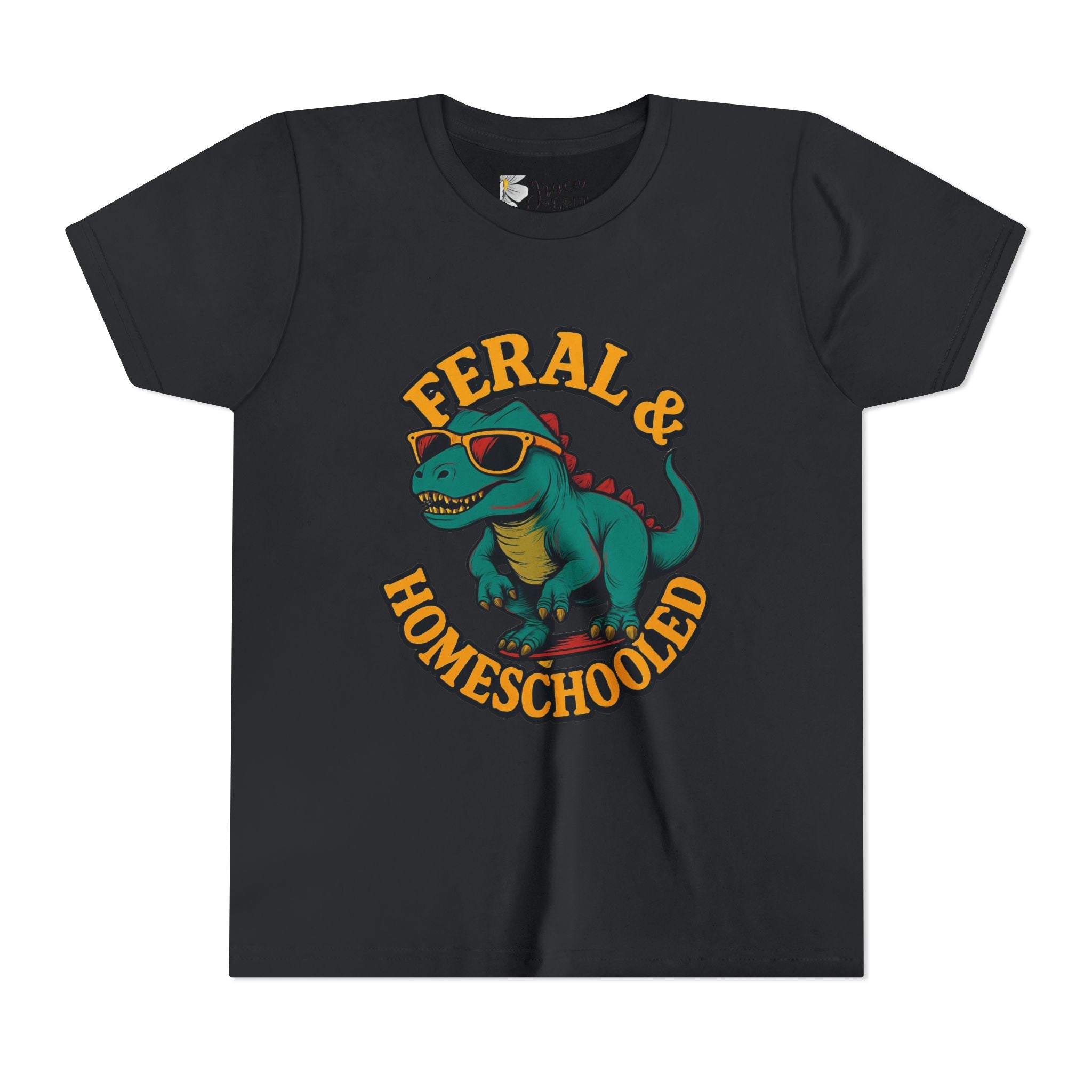 Feral & Homeschooled T-Shirt | Kids Dino Graphic Tee