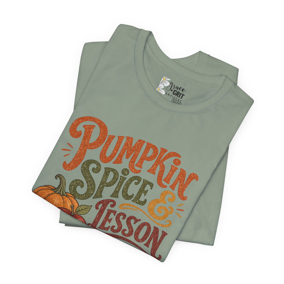 Pumpkin Spice & Lesson Plans Tee — Teacher Fall Pumpkin Shirt