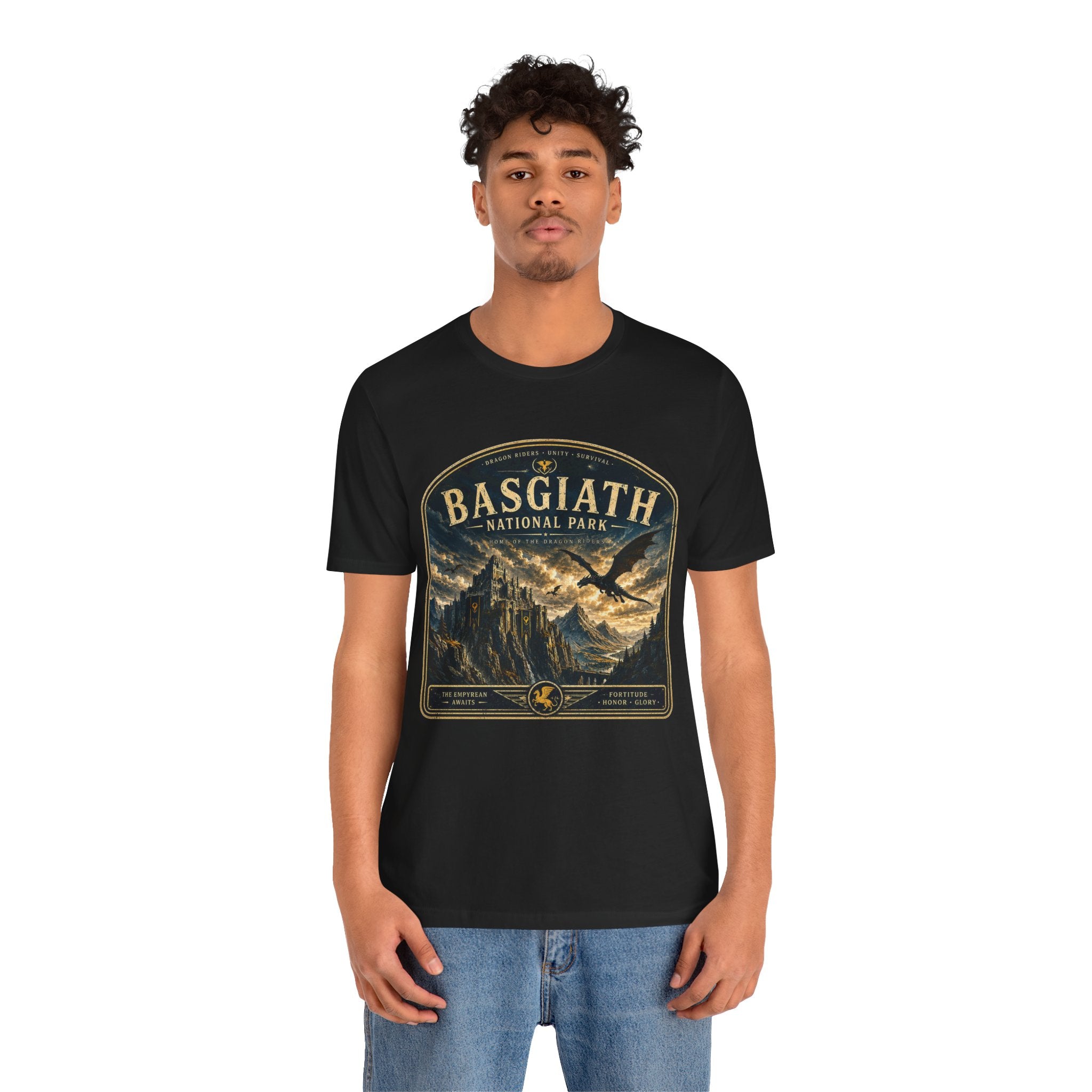 Basgiath National Park Graphic Tee – Vintage Mountain Adventure T-Shirt