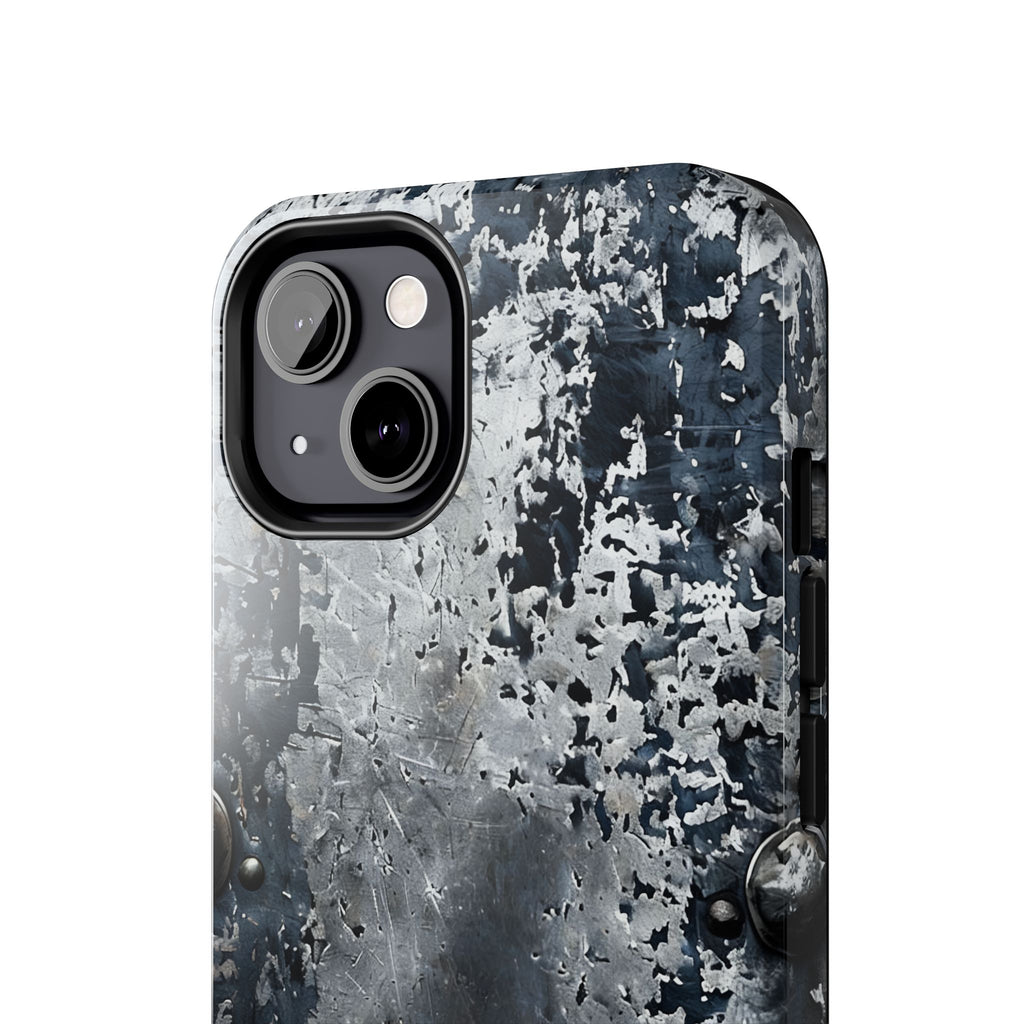 Rugged Distressed Metal Phone Case — Industrial Grunge iPhone Cover