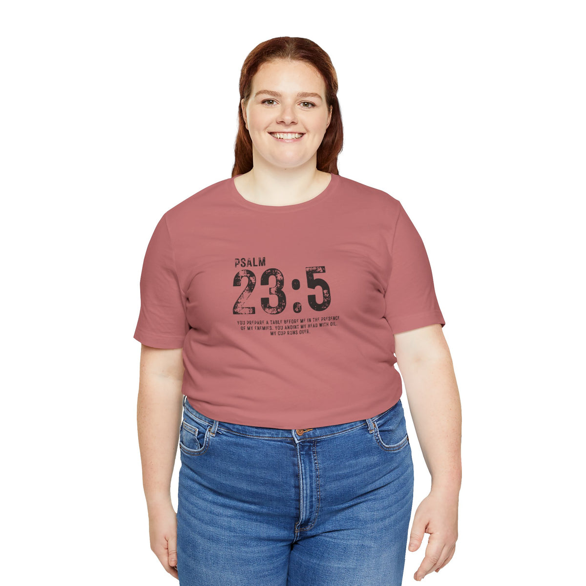 Psalm 23:5 T‑Shirt — Christian Inspirational Scripture Tee