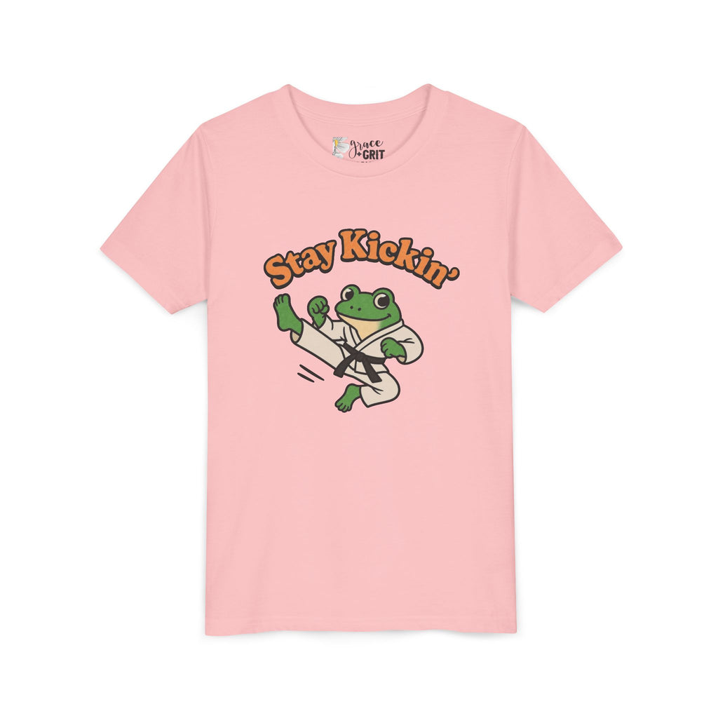 Stay Kickin' Frog Martial Arts Youth Tee | Karate Frog Kids Shirt