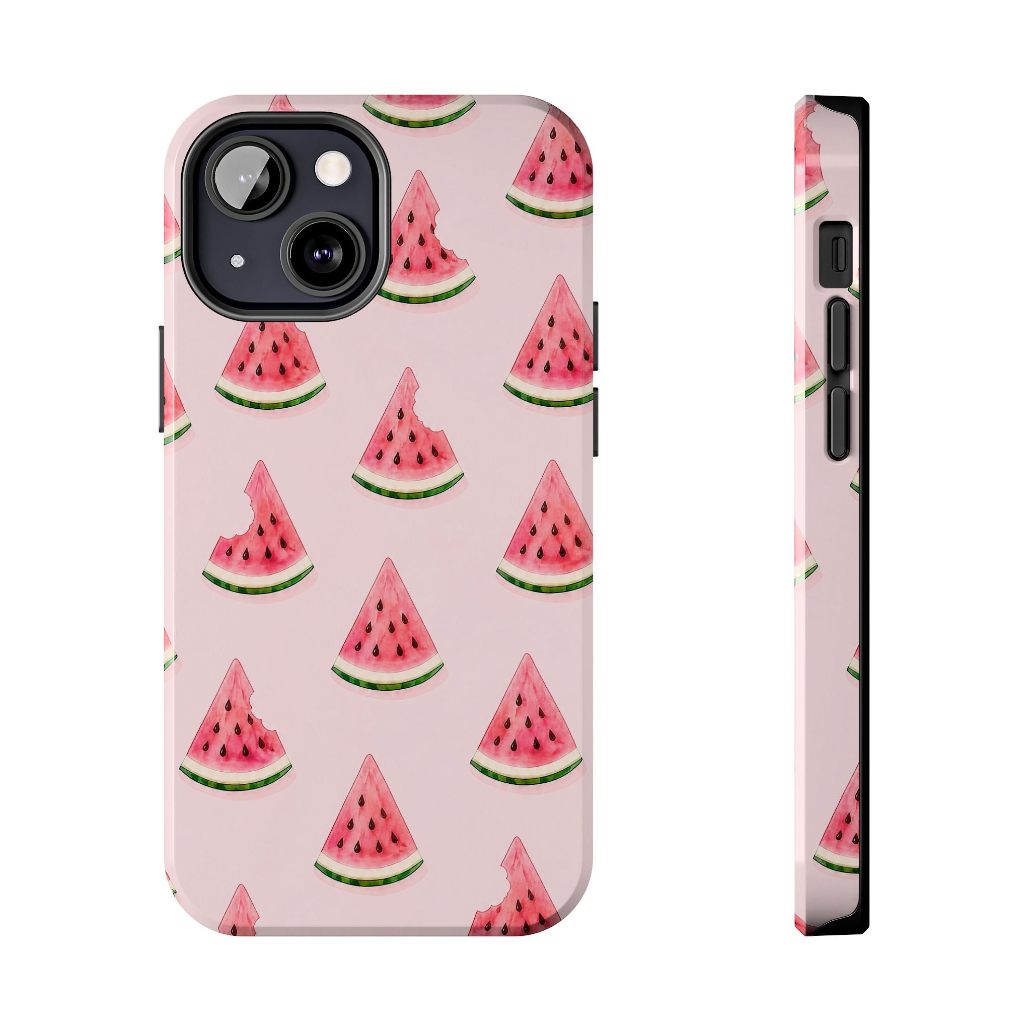 Watermelon Slice Tough Phone Case — Pink Fruit Pattern, Summer Phone Cover