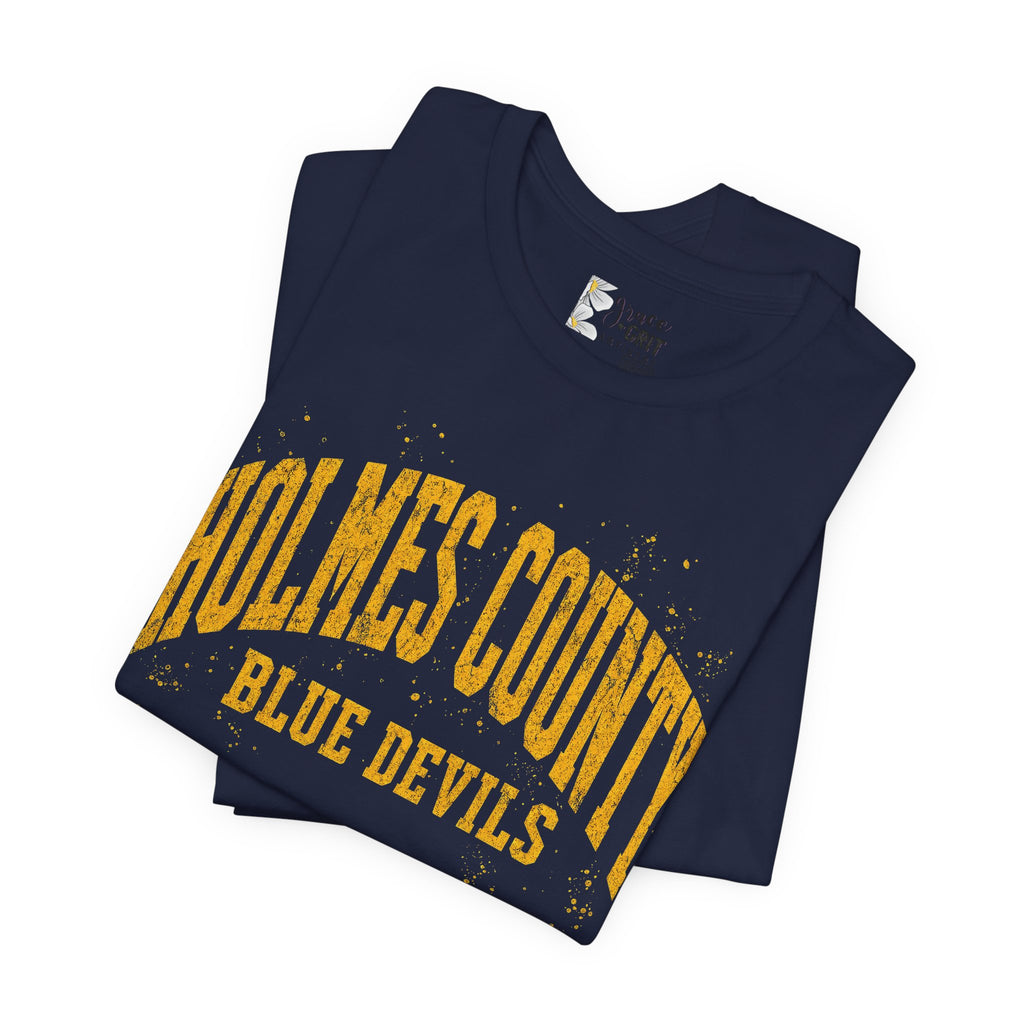 Holmes County Blue Devils Vintage Crew T‑Shirt