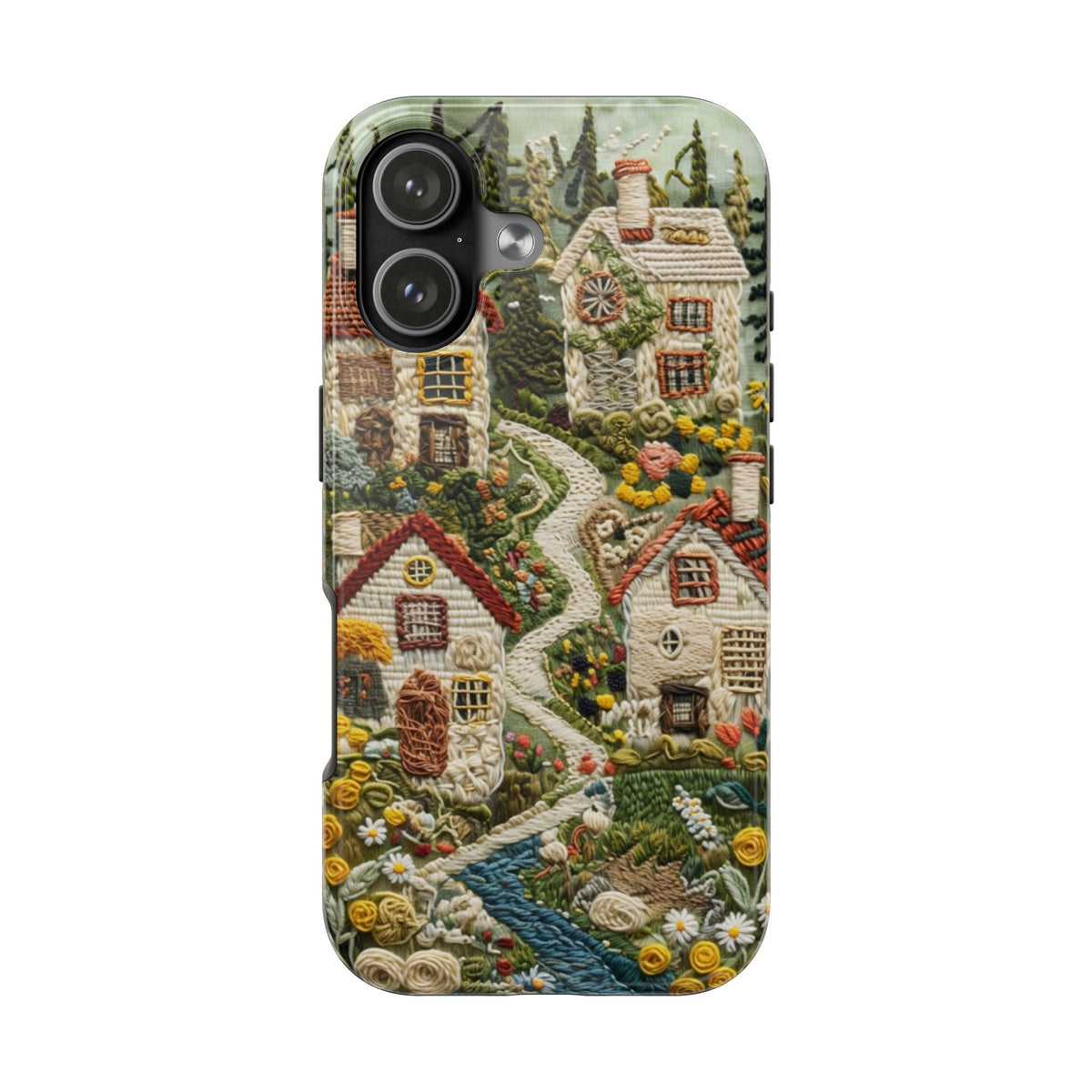 Cozy Cottagecore Village Tough Phone Case