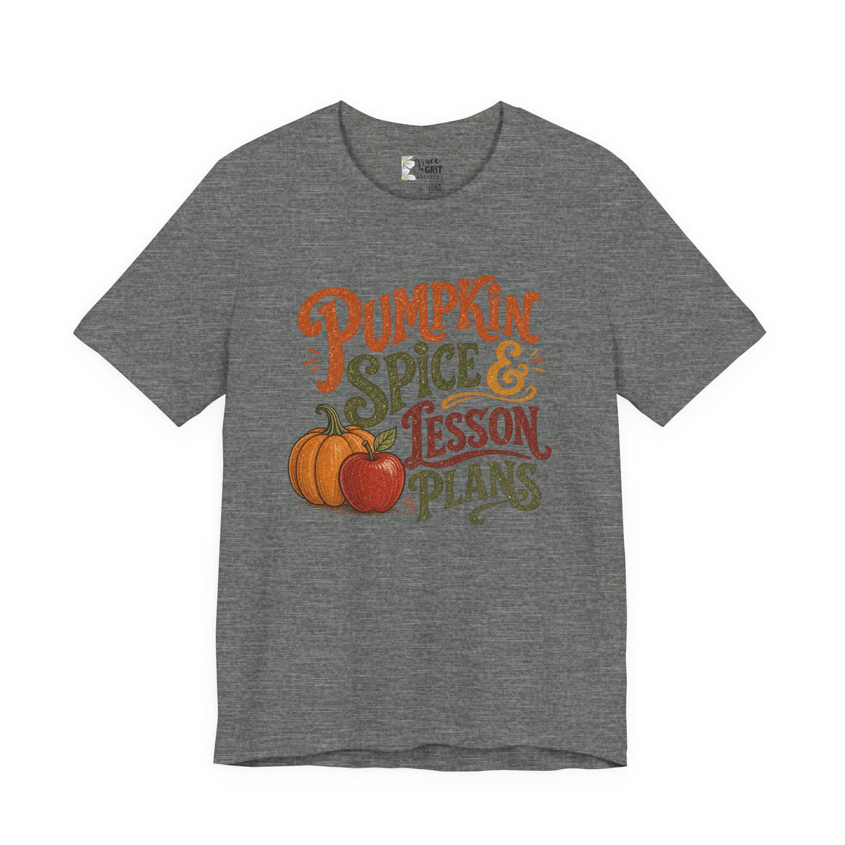 Pumpkin Spice & Lesson Plans Tee — Teacher Fall Pumpkin Shirt