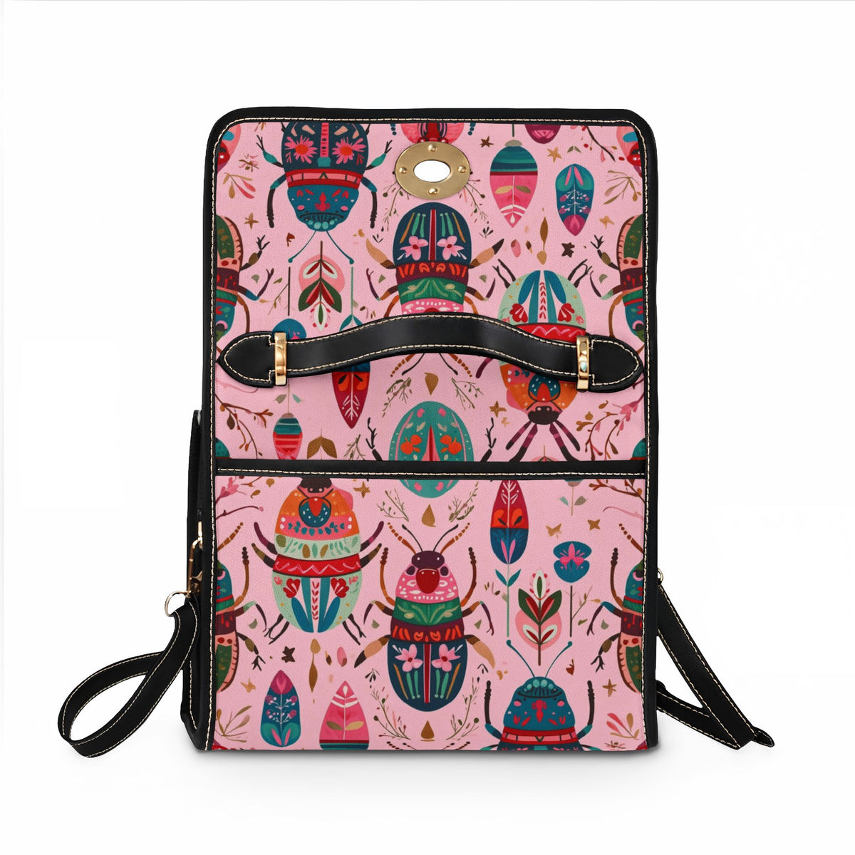 Scarab Beetle Pattern Crossbody Bag