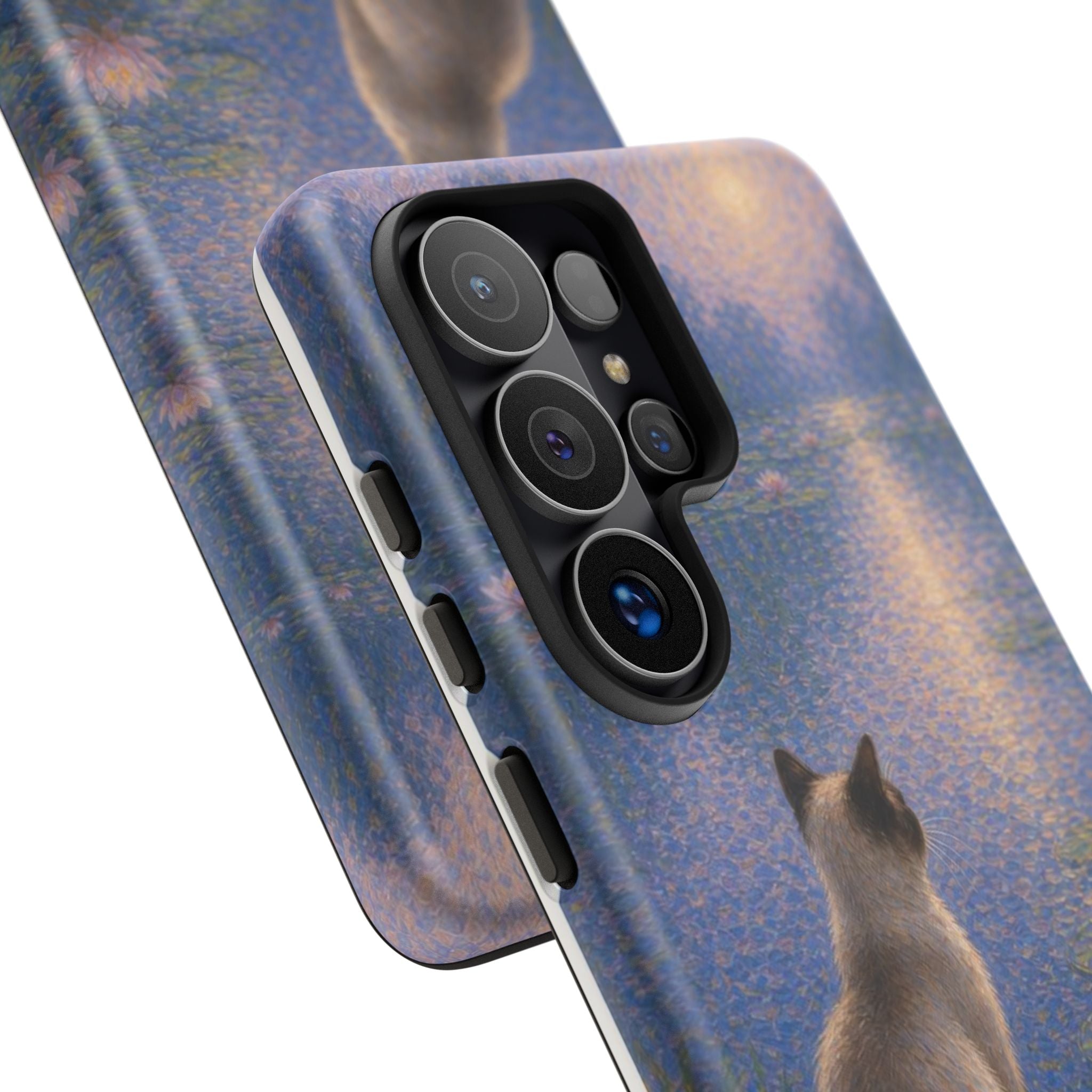Cat Moonlight Phone Case — Serene Siamese by Lily Pond