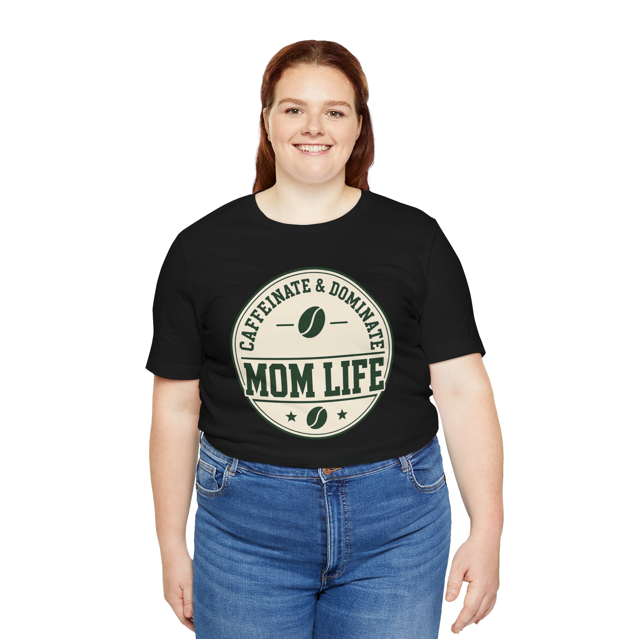 Mom Life T‑Shirt – "Caffeinate & Dominate" Coffee Mom Tee
