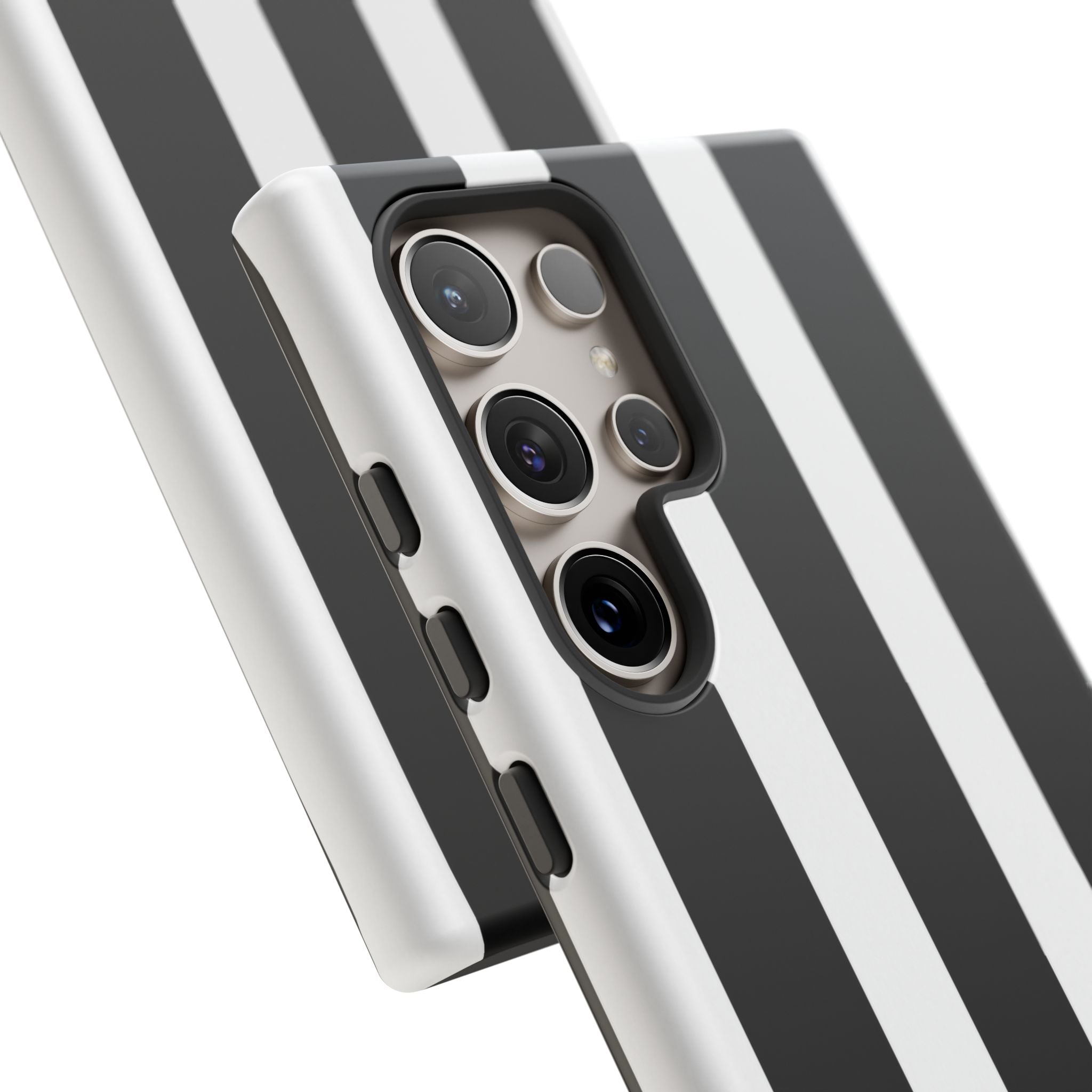 Black & White Vertical Stripe Phone Case — Tough Protective iPhone Cover