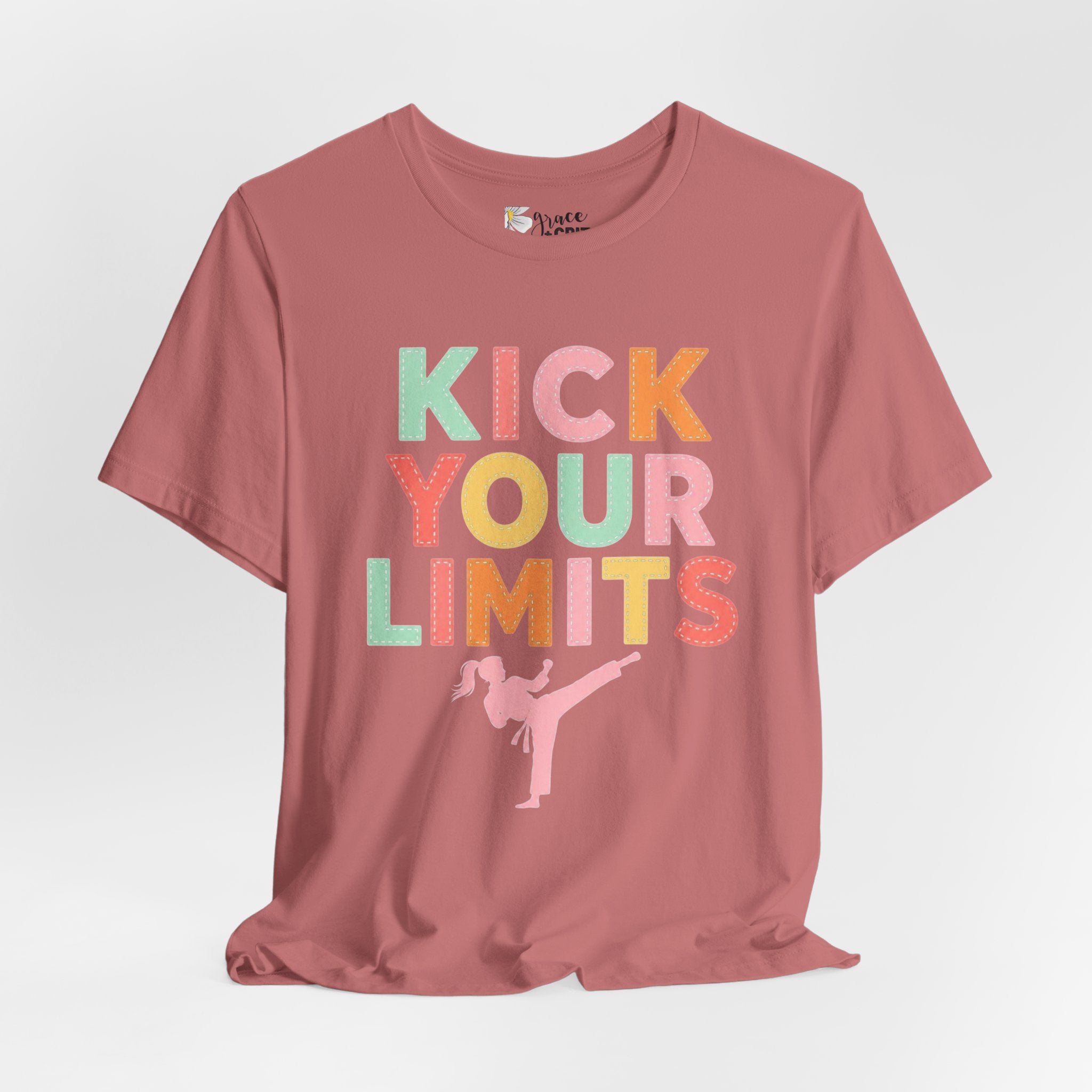 Kick Your Limits T-Shirt | Motivational Martial Arts Graphic Tee
