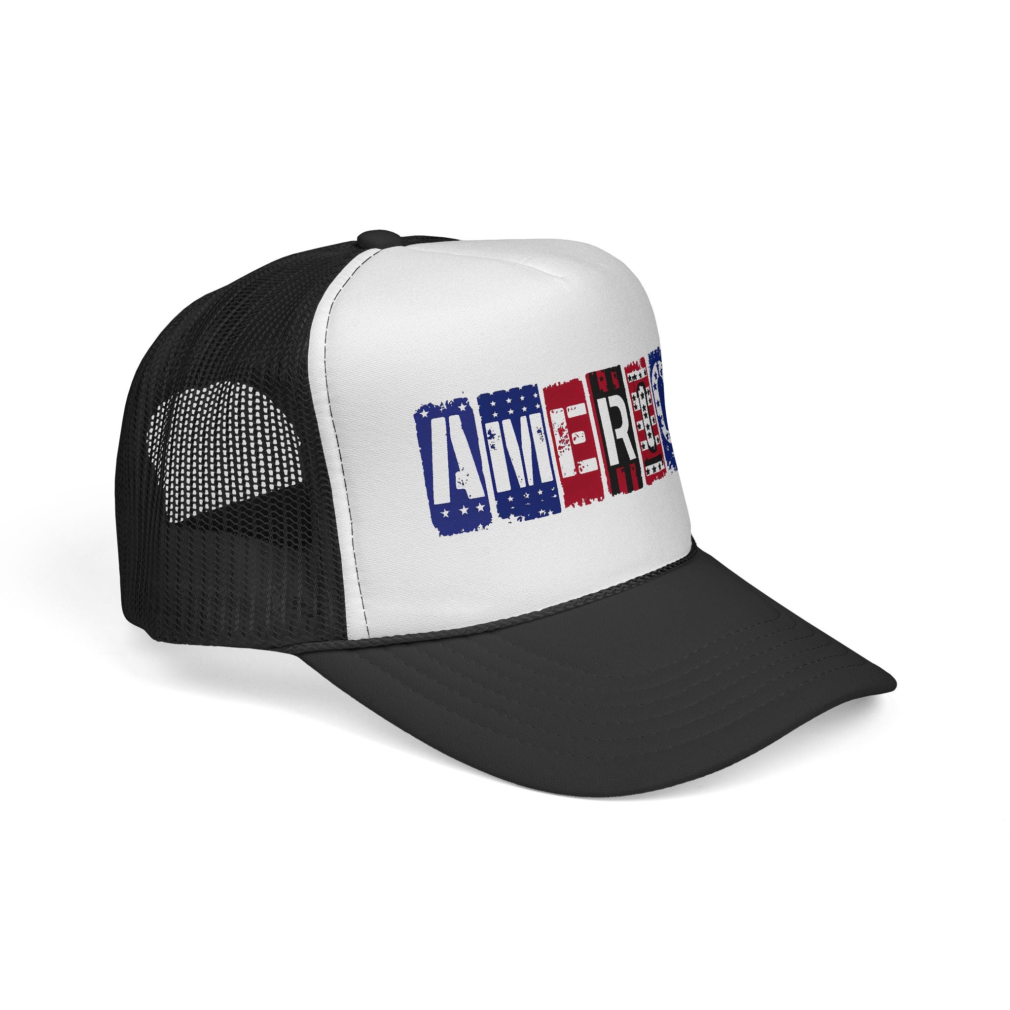 America Trucker Cap – Distressed Patriotic Flag Design