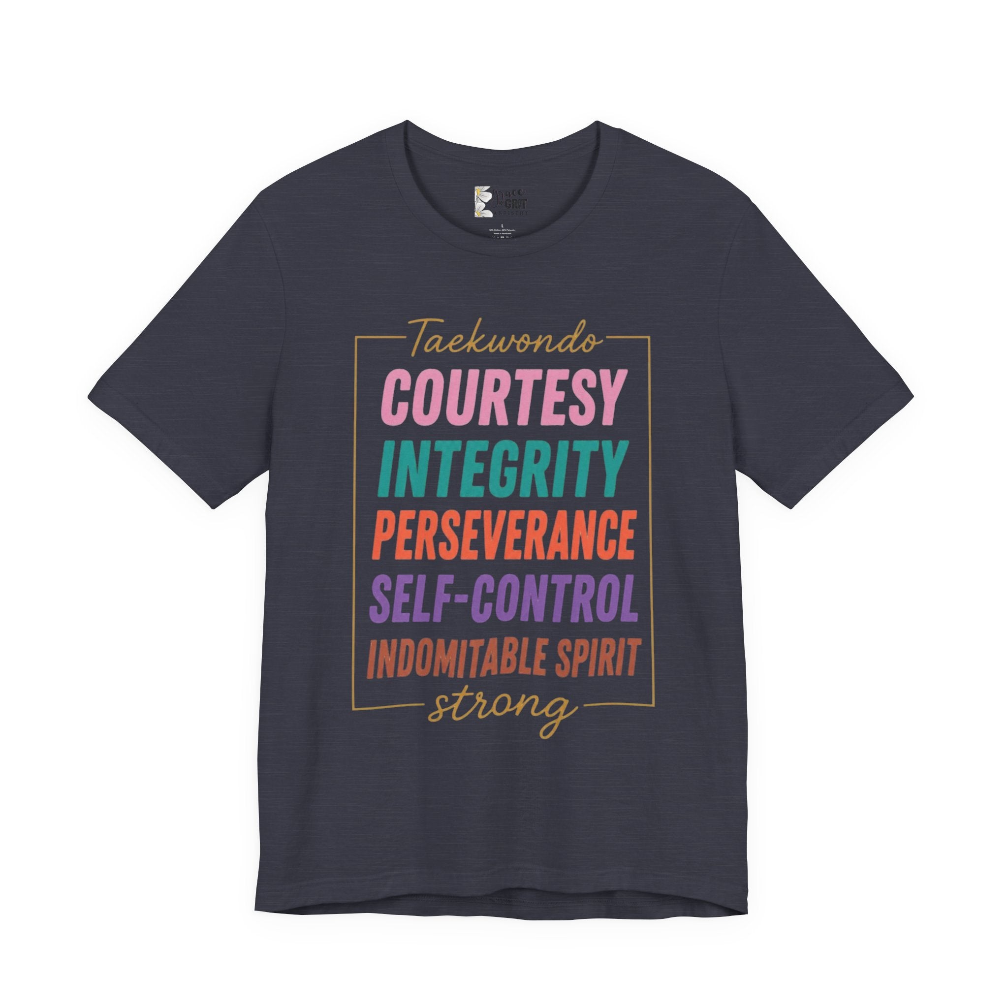 Taekwondo Values COURTESY INTEGRITY PERSEVERANCE tee | Martial Arts Principles T-Shirt