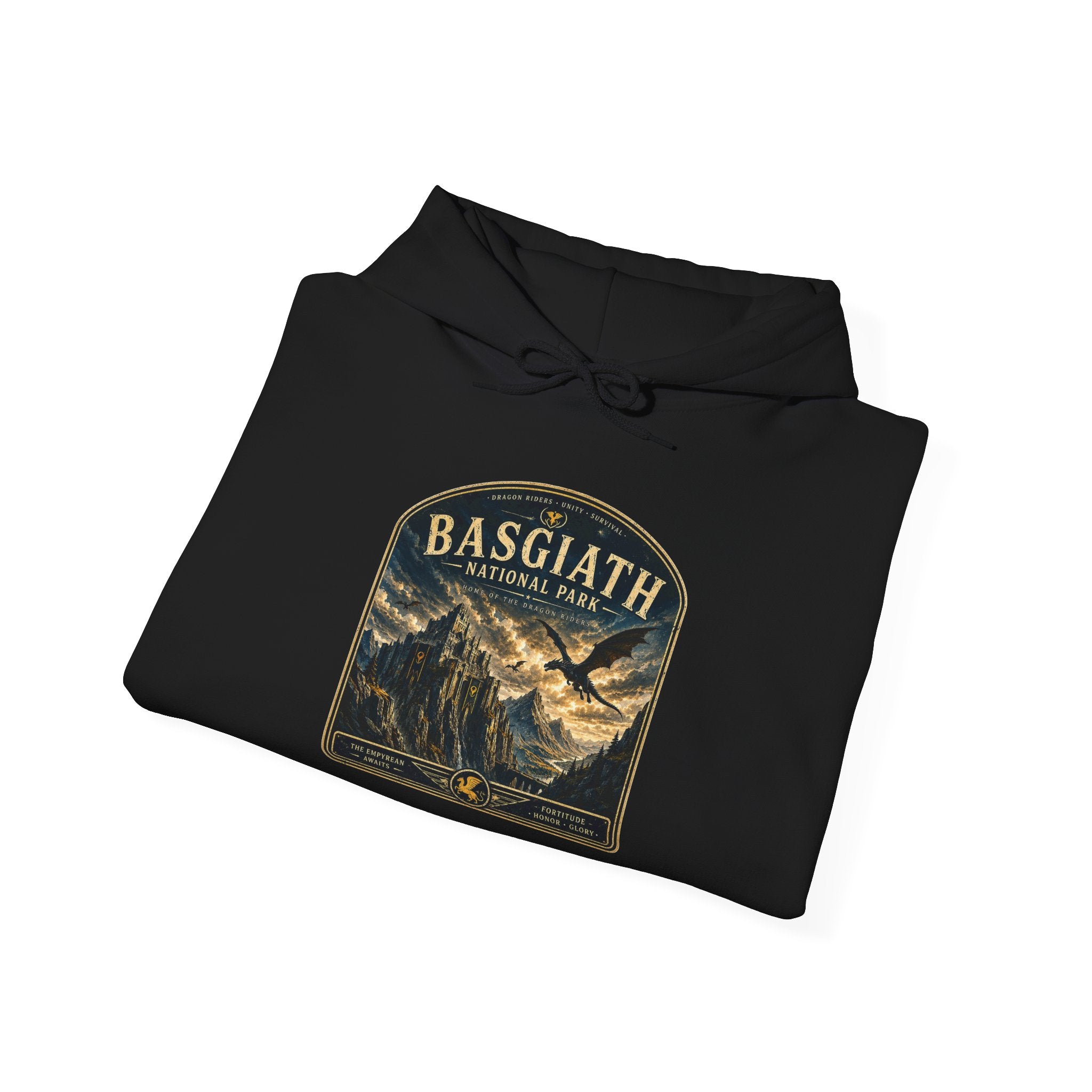 Basgiath Mountain Hoodie – Vintage Wilderness Adventure Pullover