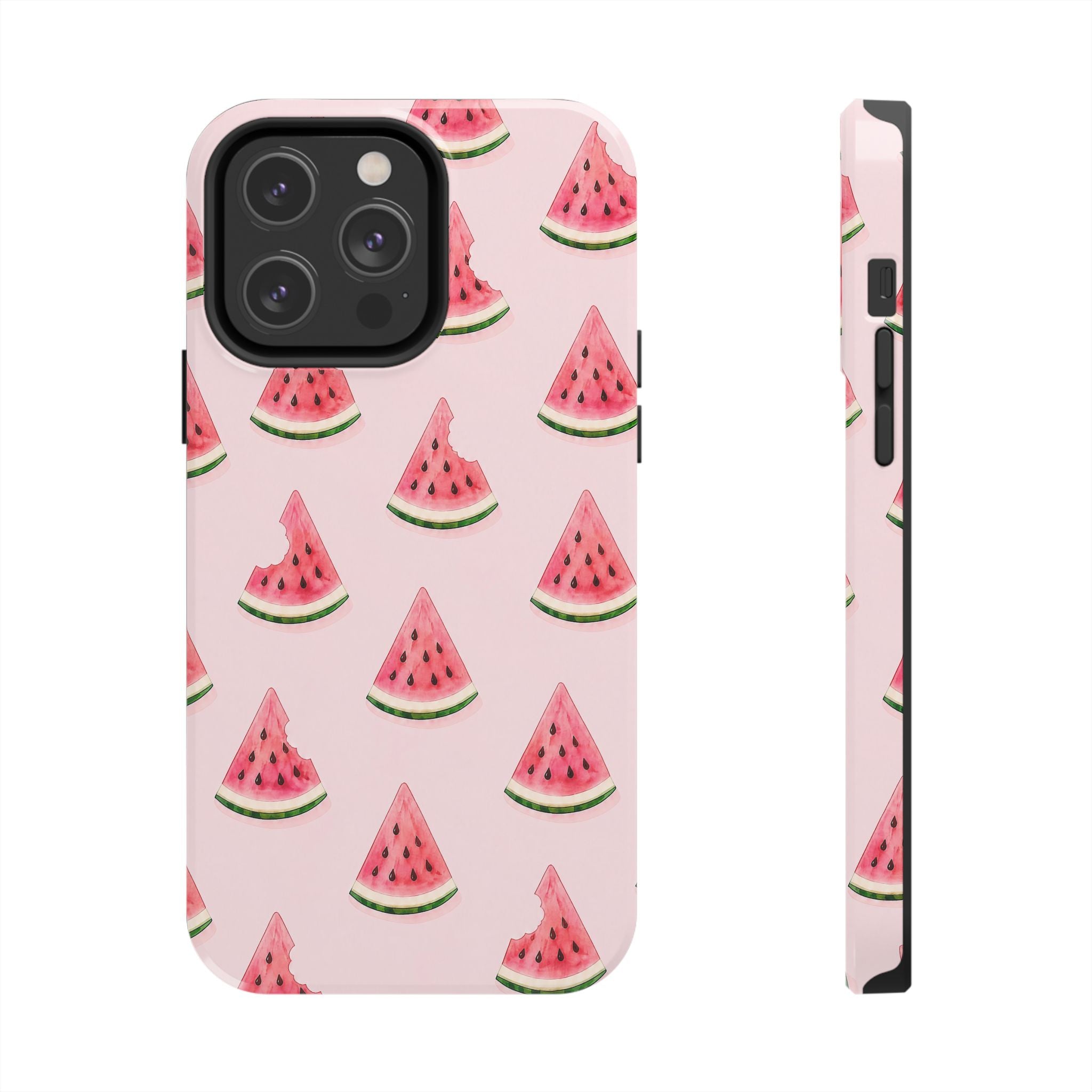Watermelon Slice Tough Phone Case — Pink Fruit Pattern, Summer Phone Cover